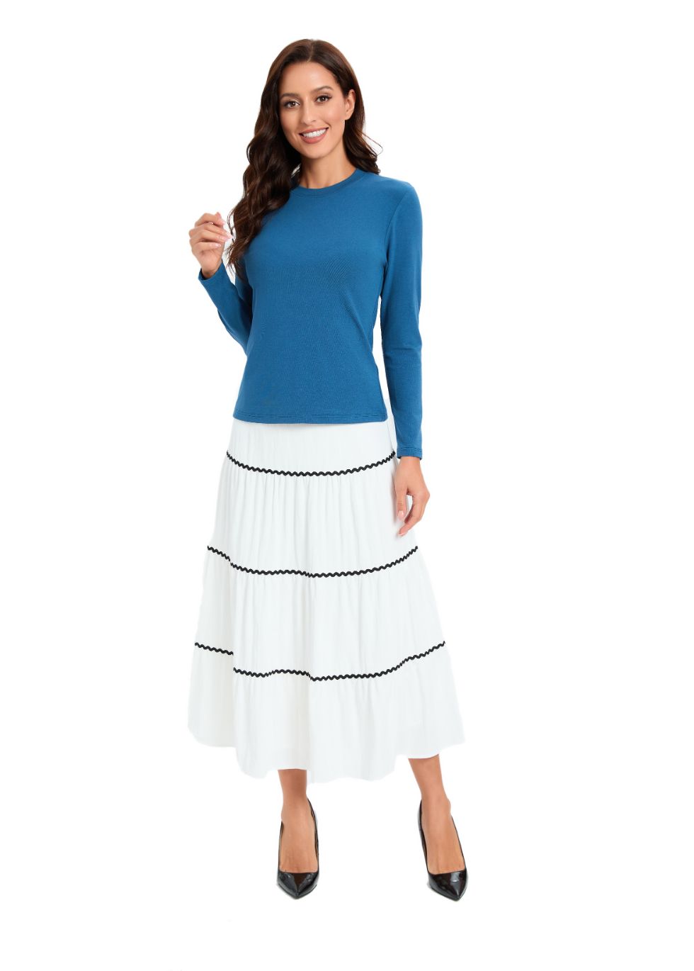 Blue Knit Top - MissFinchNYC