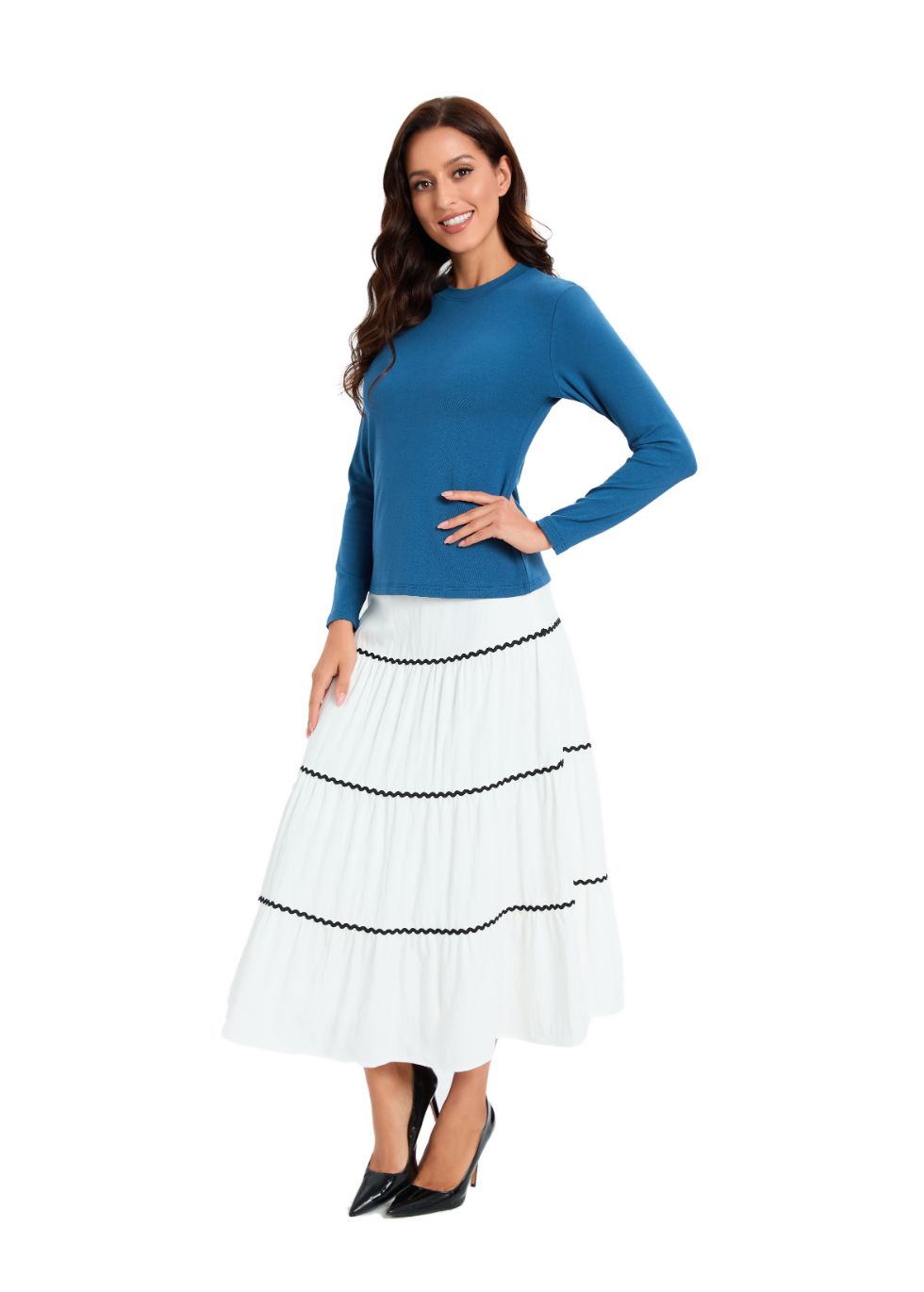 Blue Knit Top - MissFinchNYC