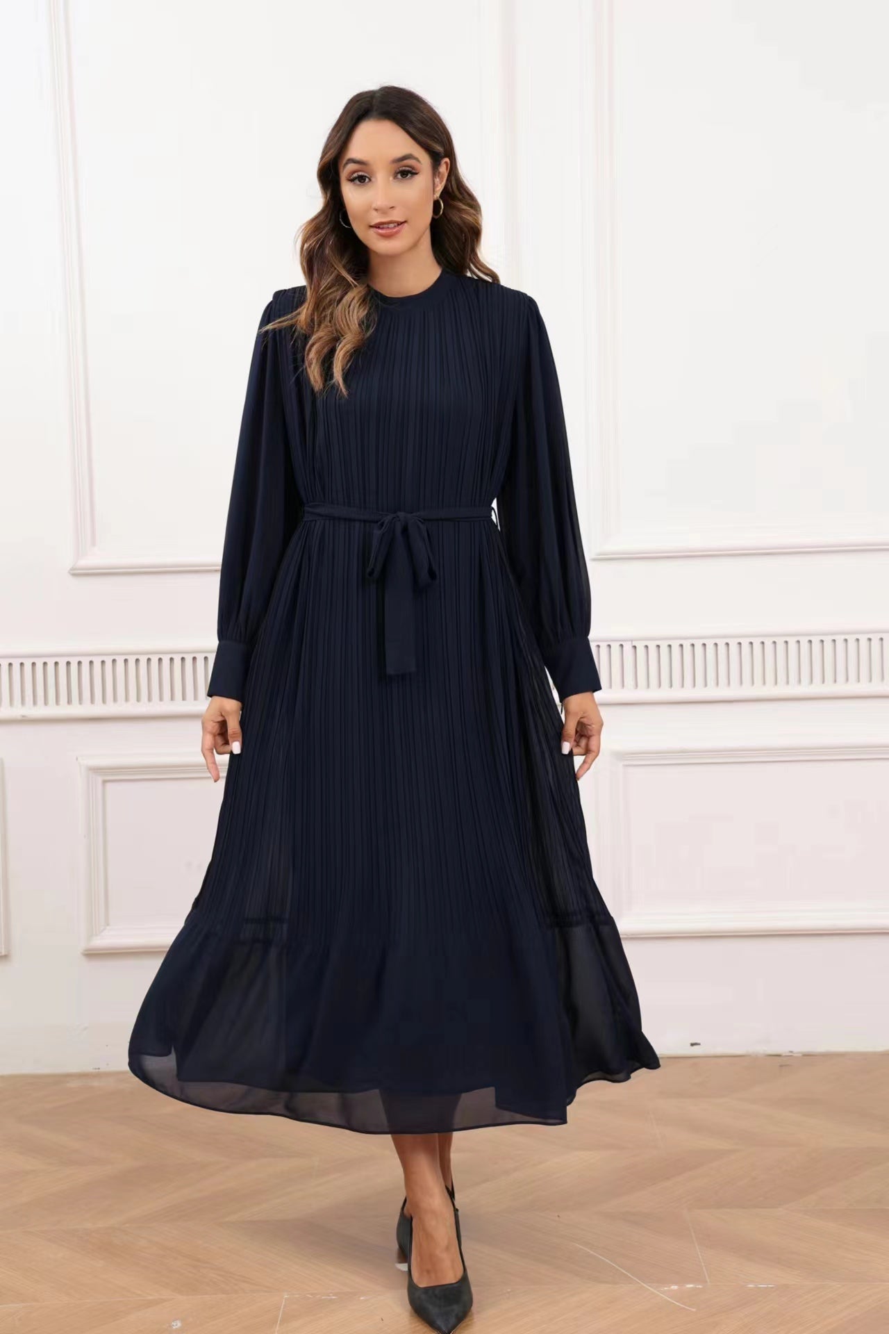 Navy Charm Midi Dress - MissFinchNYC