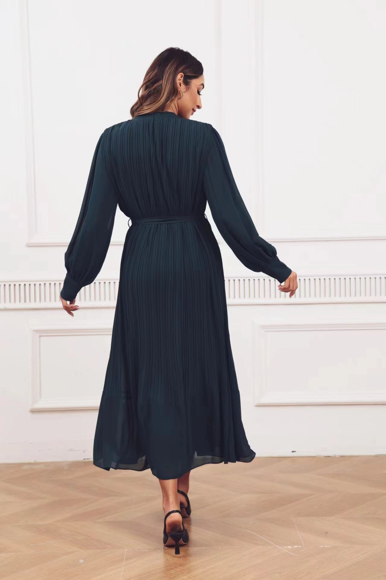 Navy Charm Midi Dress - MissFinchNYC