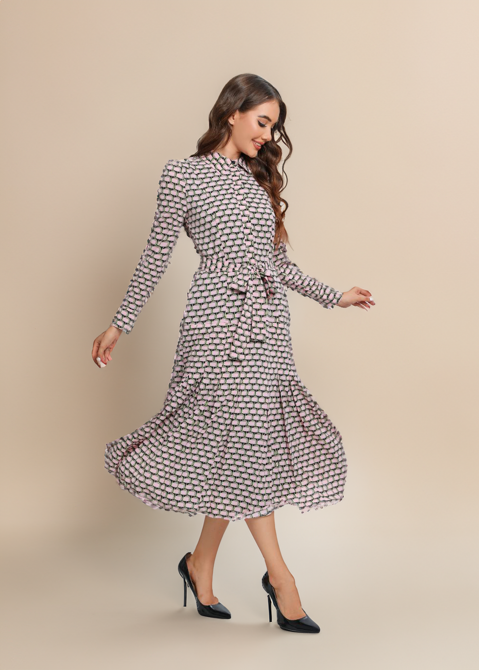 Rose Petal Midi Dress