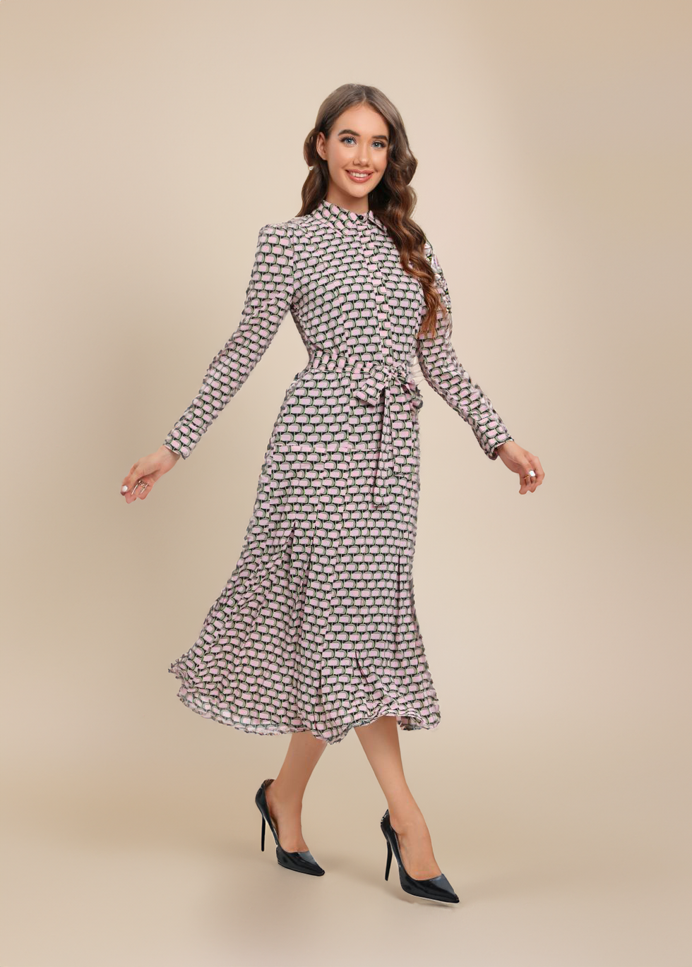Rose Petal Midi Dress