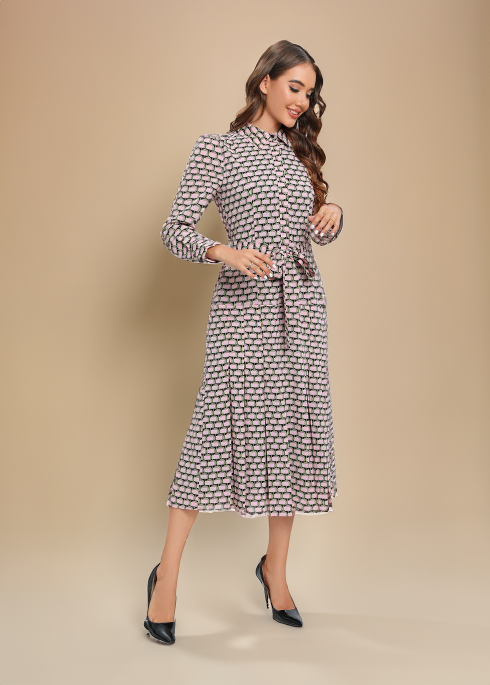 Rose Petal Midi Dress
