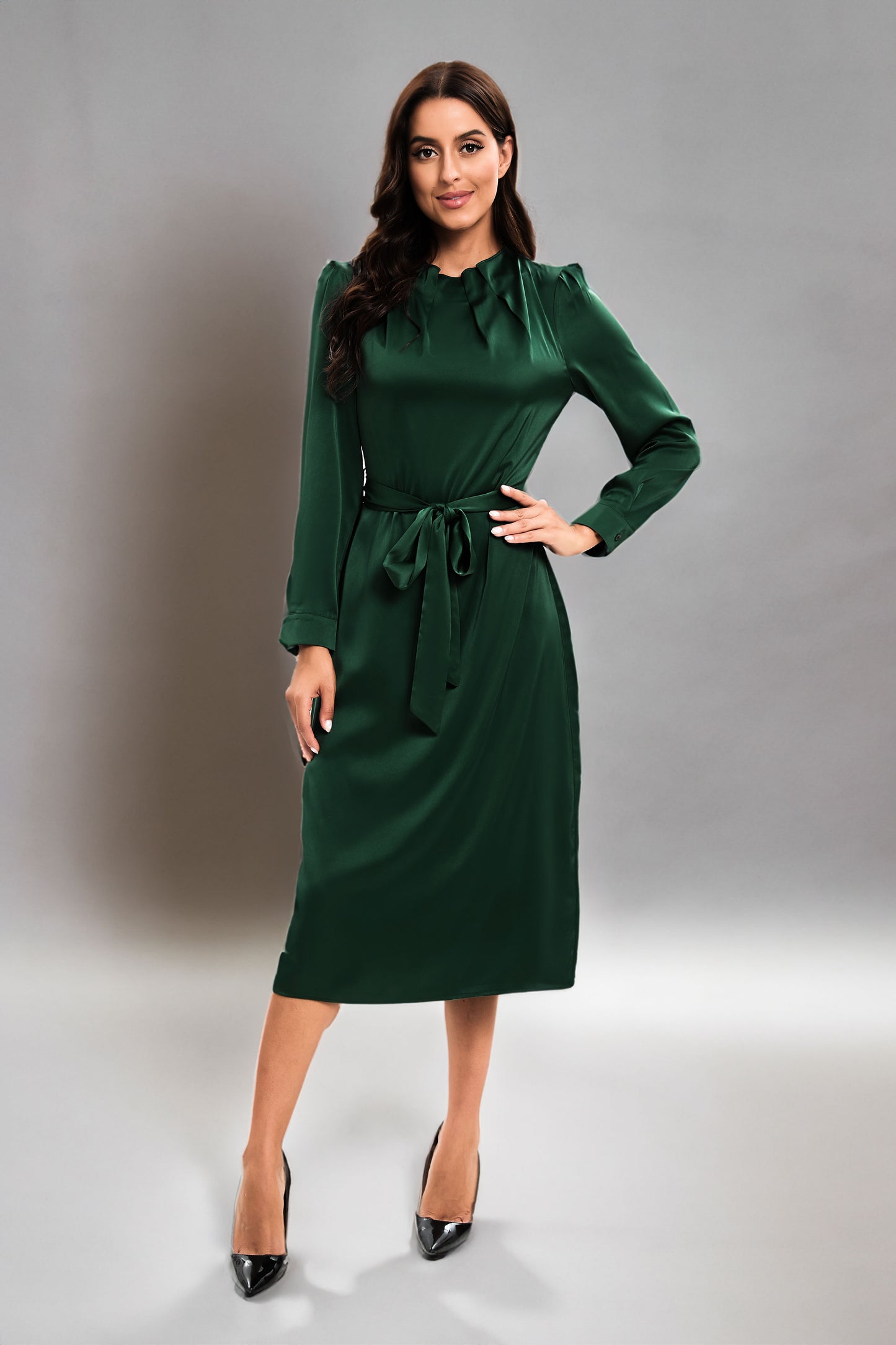 Forest Shine Midi Dress