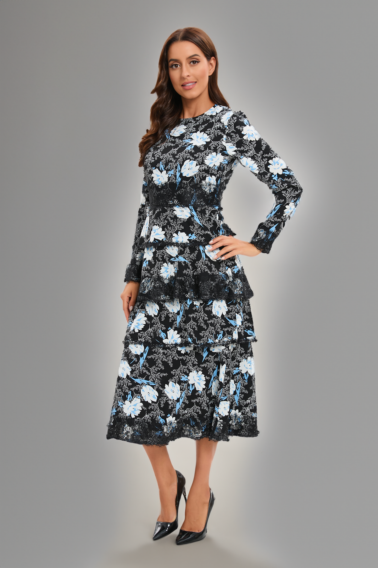 Celestial Lace Midi Dress