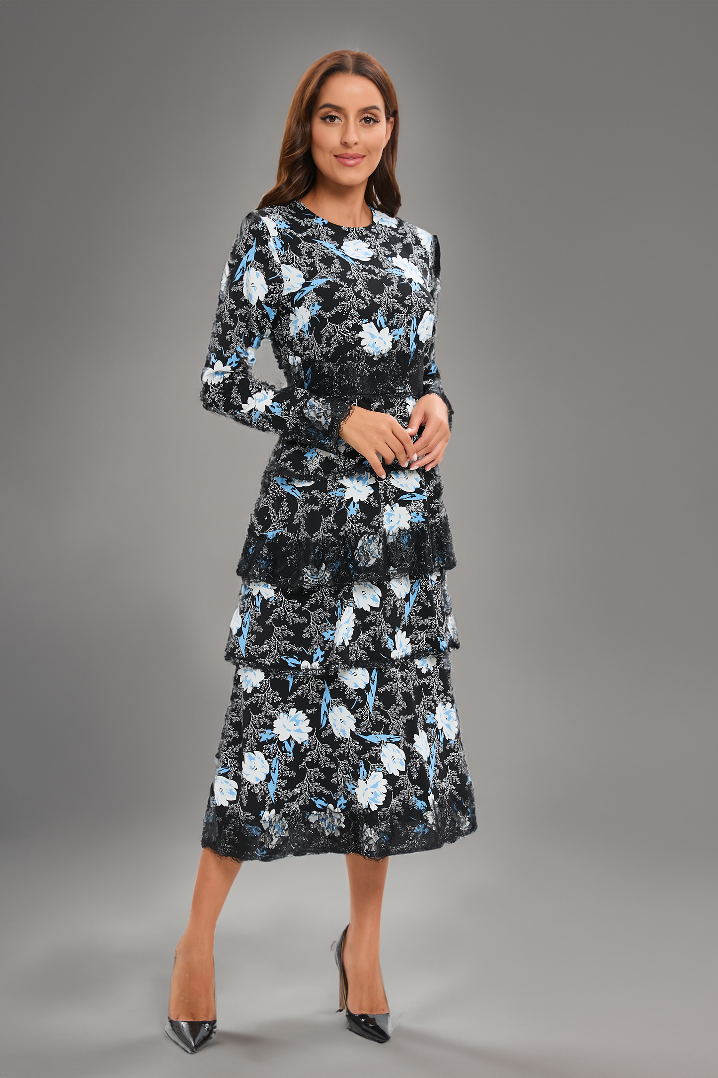 Celestial Lace Midi Dress