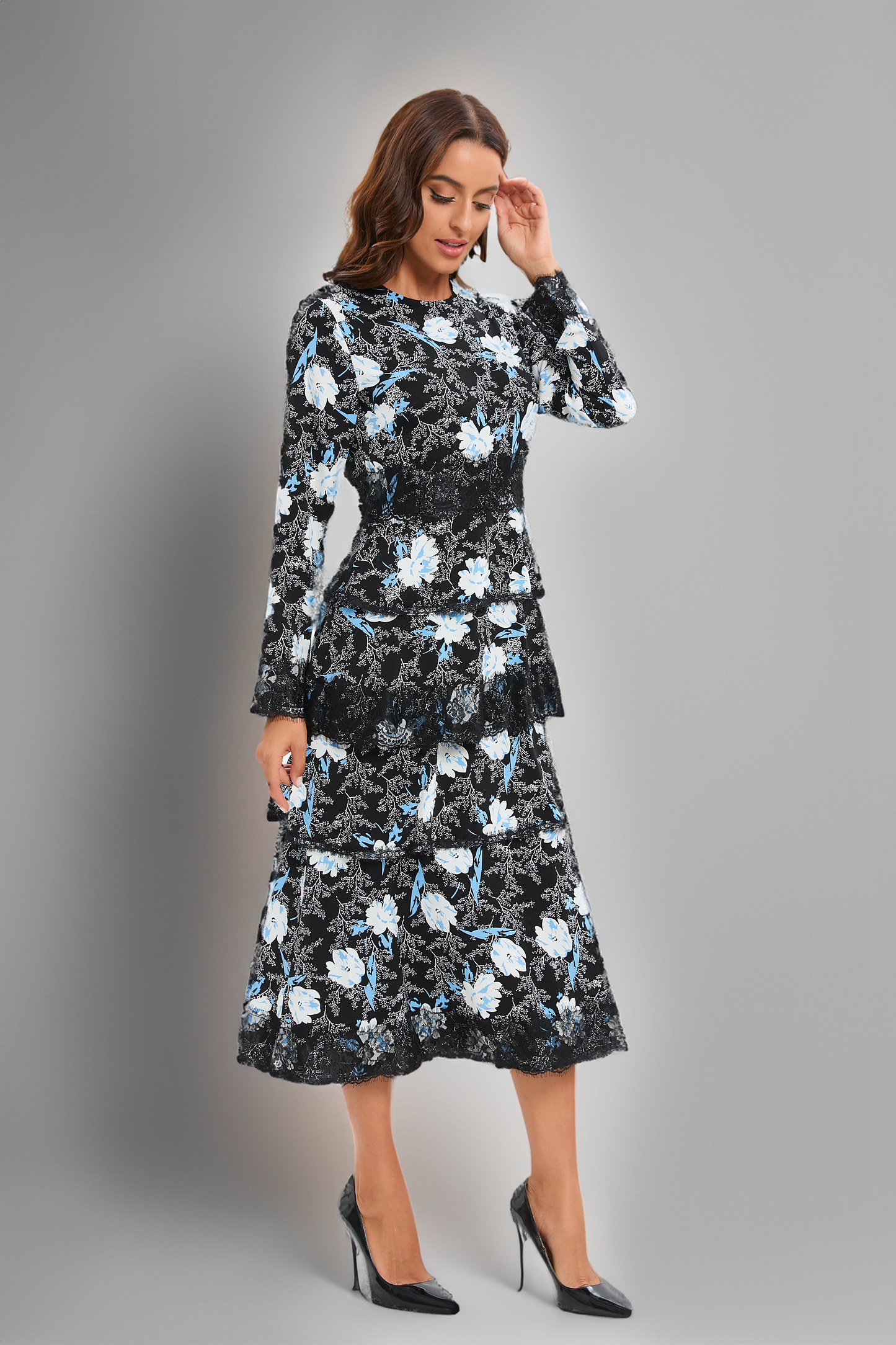 Celestial Lace Midi Dress