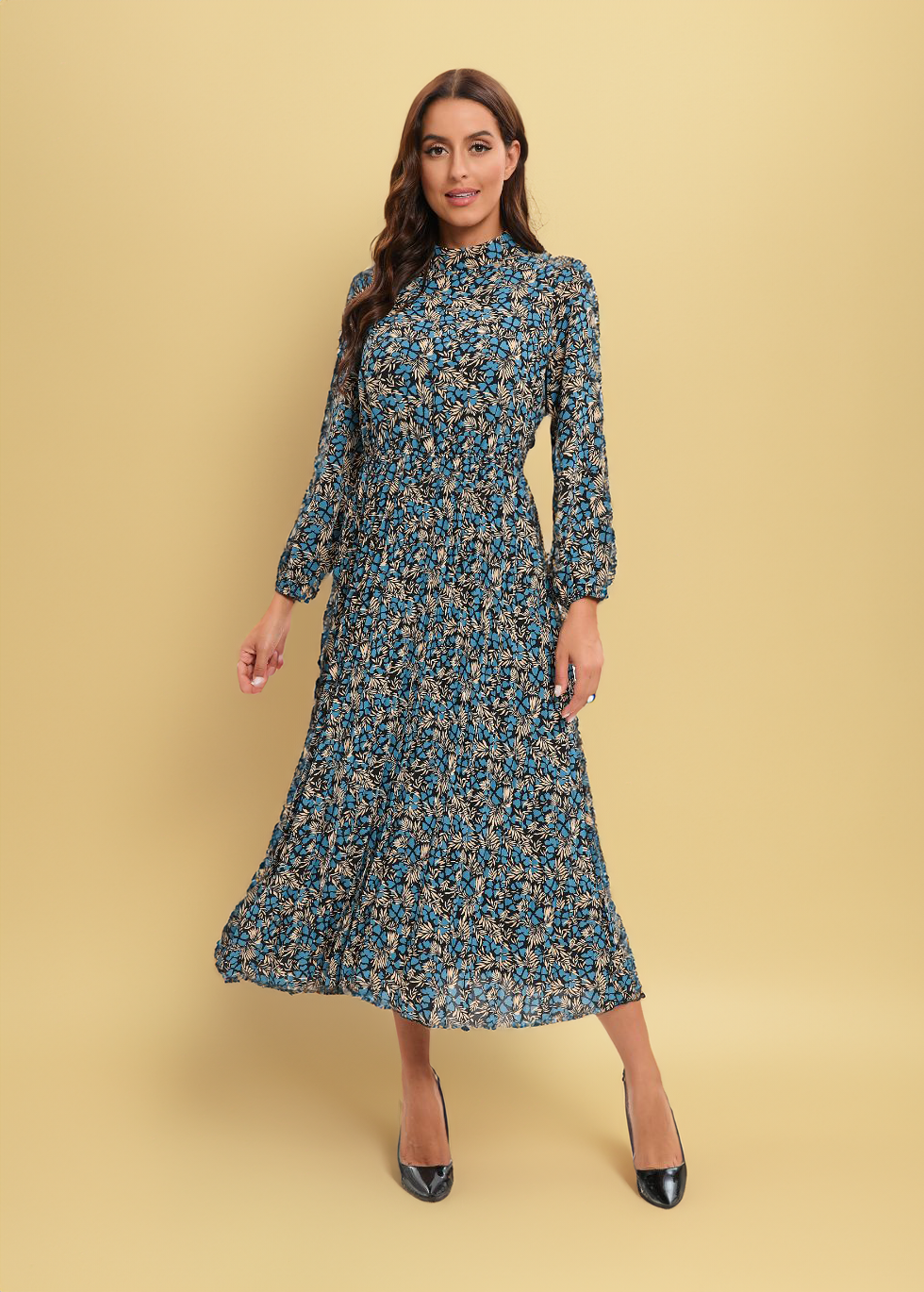 Azure Allure Midi Dress