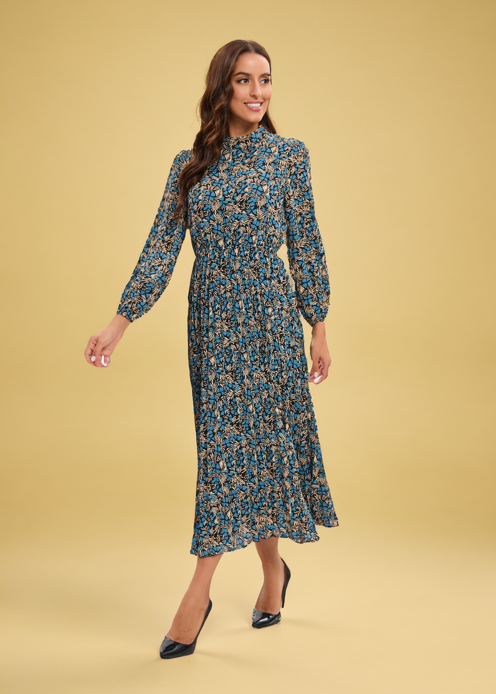 Azure Allure Midi Dress
