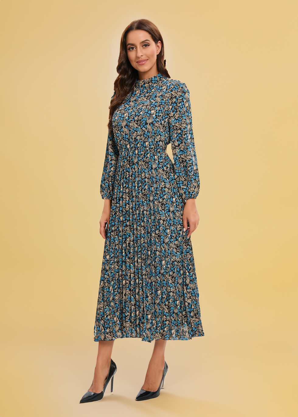 Azure Allure Midi Dress