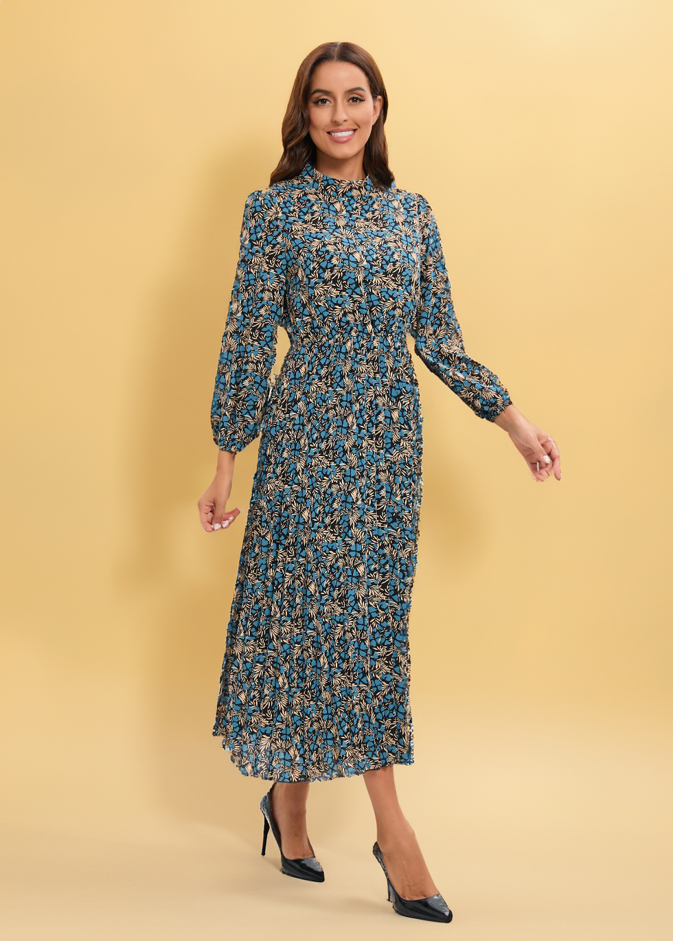 Azure Allure Midi Dress