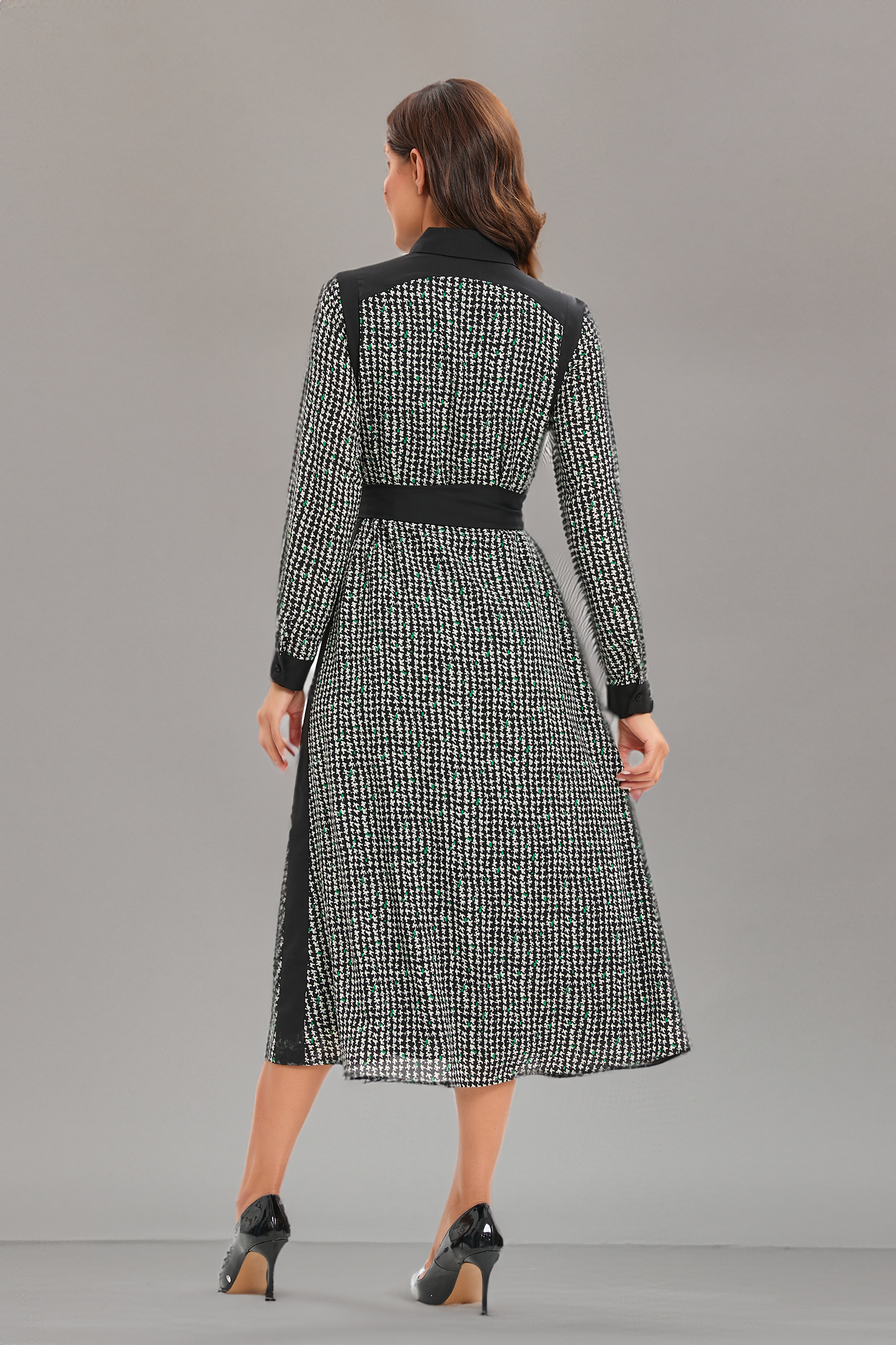 Muted Print Midi Dress