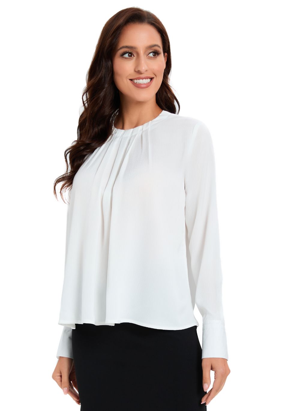 Pristine Elegance White Top - MissFinchNYC