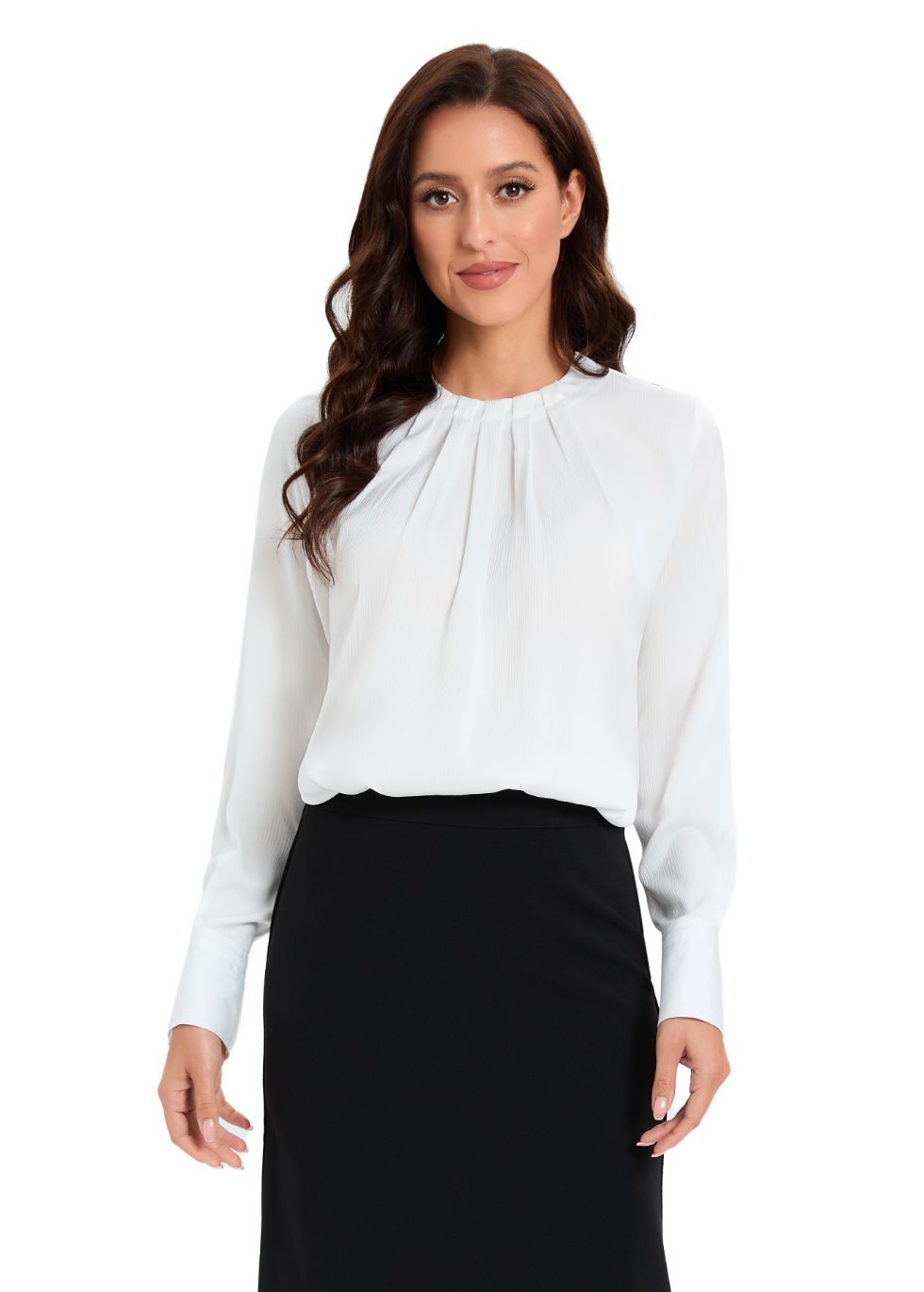 Pristine Elegance White Top - MissFinchNYC