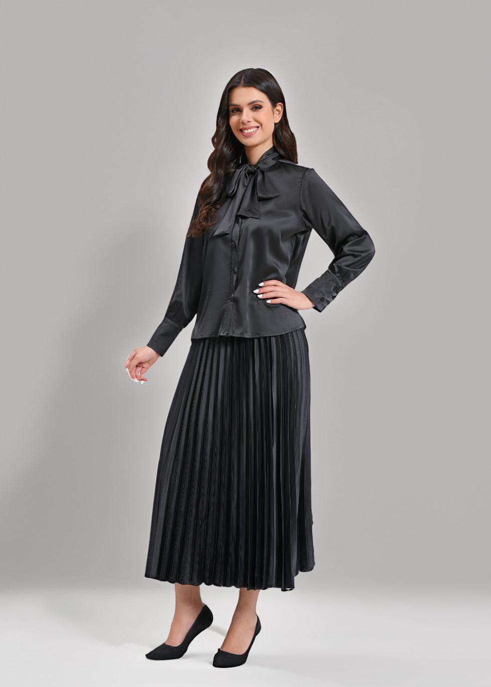 Midnight Muse Satin Midi Set - MissFinchNYC