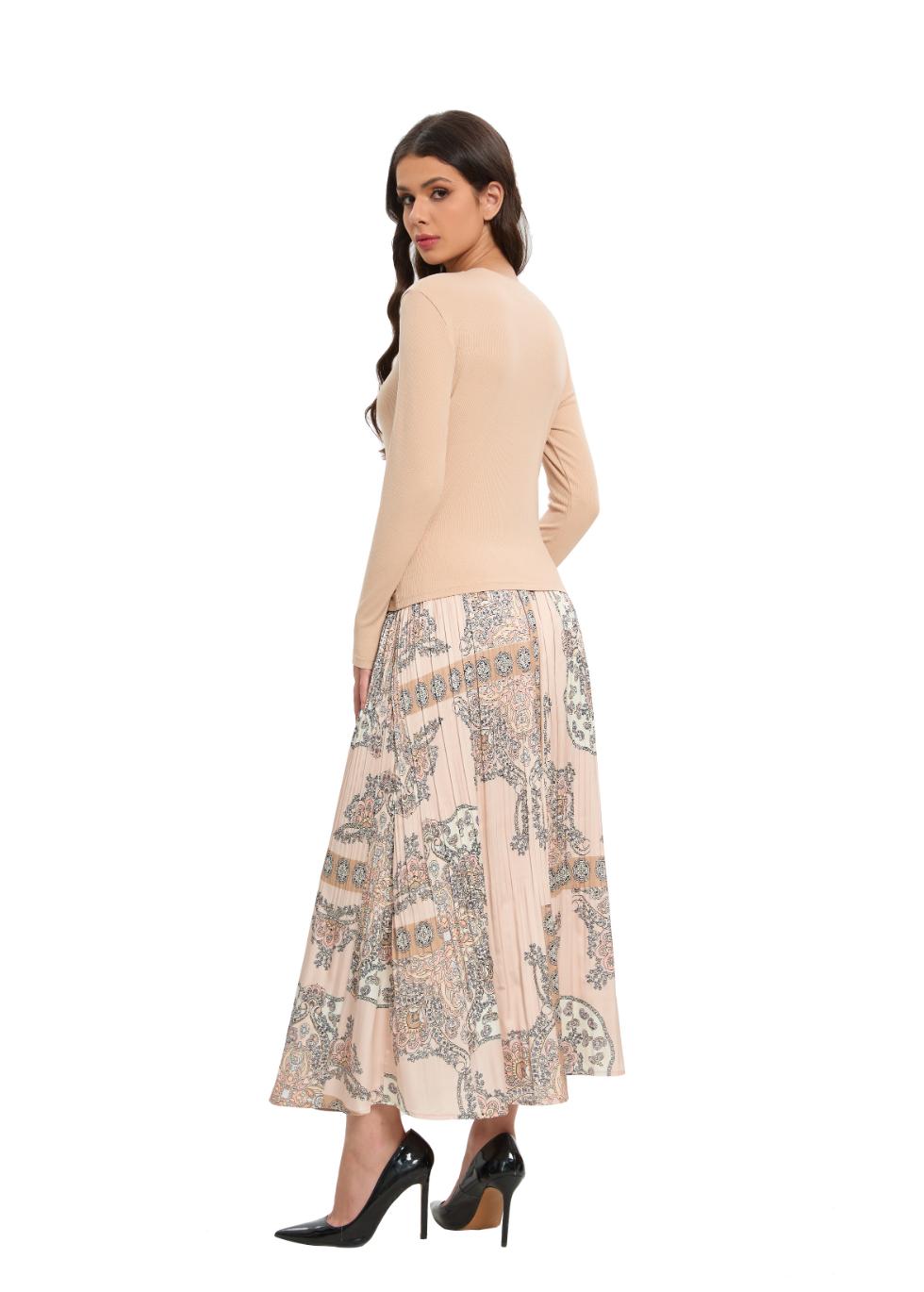 Classic Tapestry Pleated Skirt