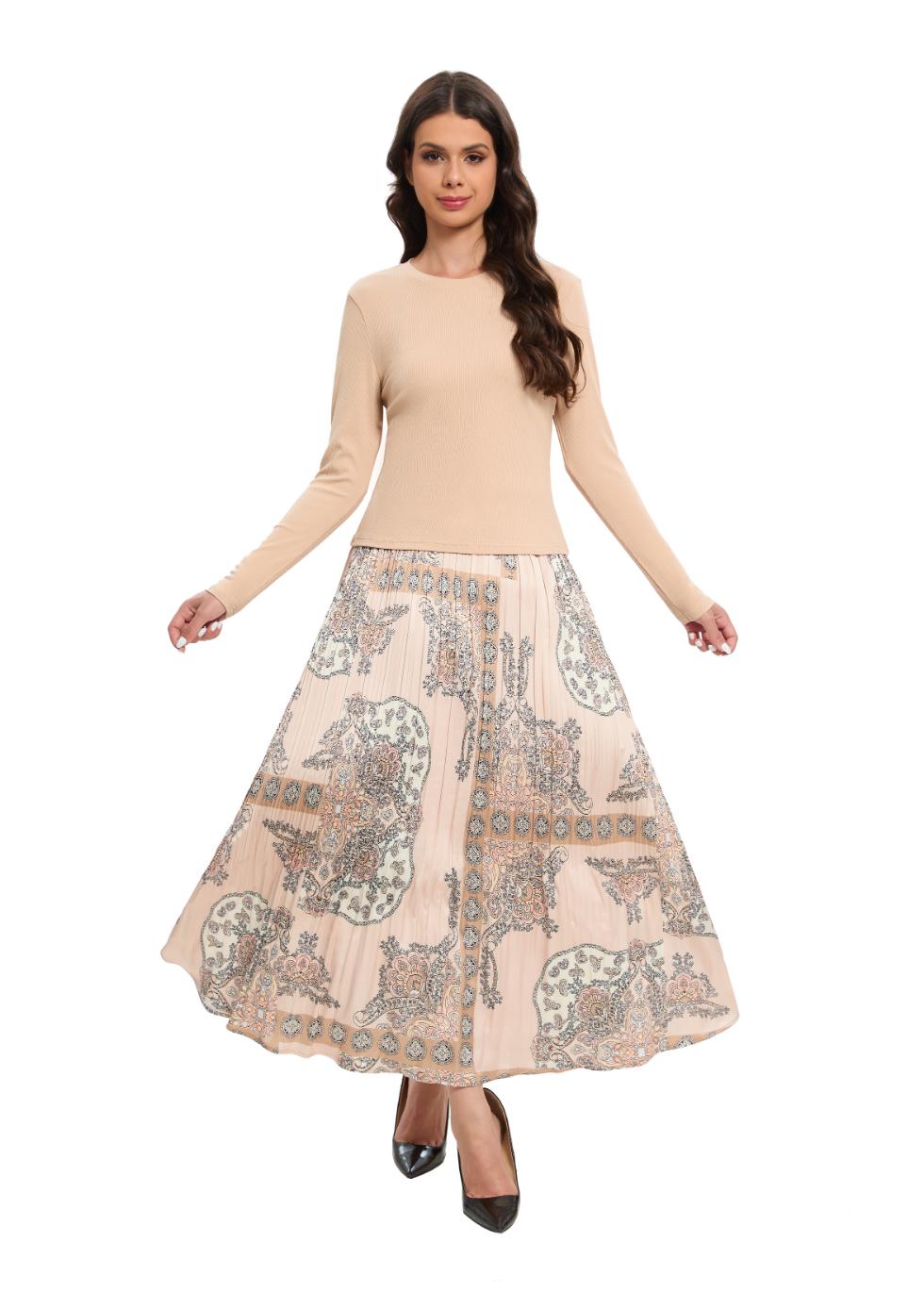 Classic Tapestry Pleated Skirt - MissFinchNYC