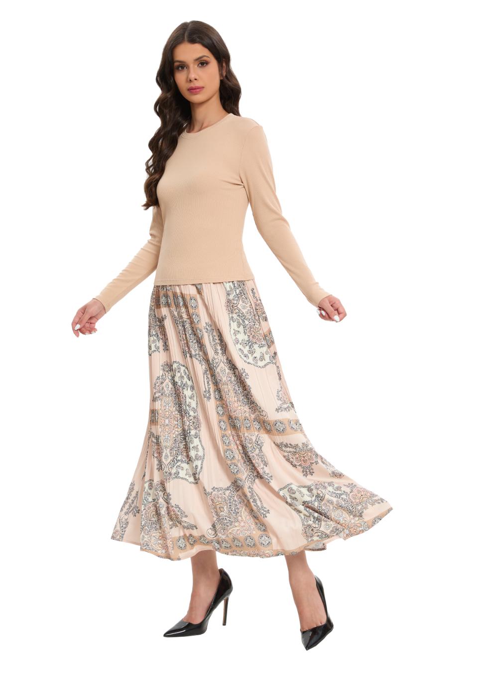 Classic Tapestry Pleated Skirt - MissFinchNYC