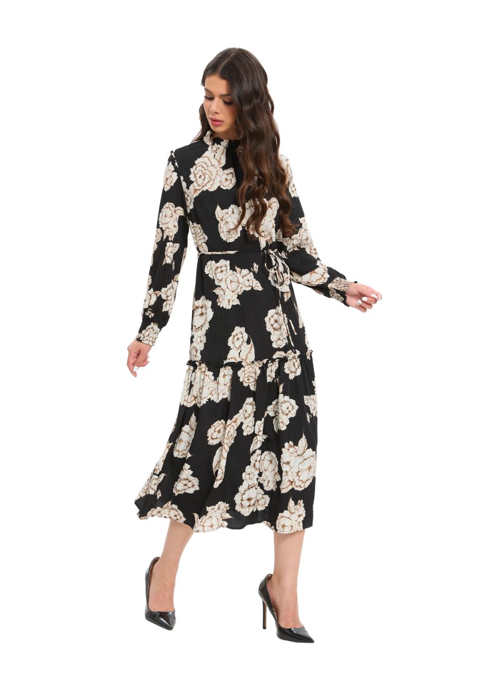 Timeless Bloom Midi Dress - MissFinchNYC