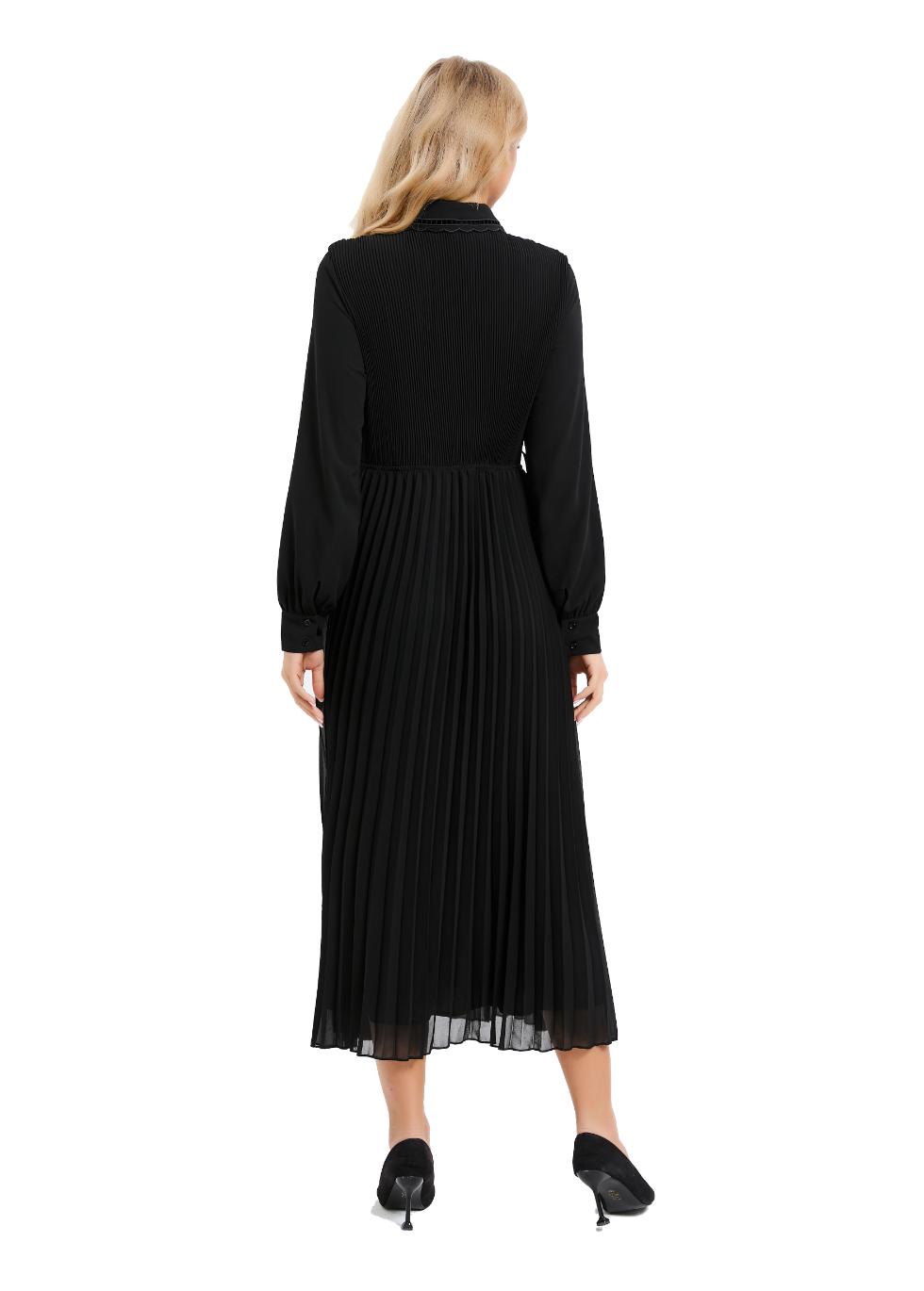 Nightbloom Pleated Midi Dress - MissFinchNYC