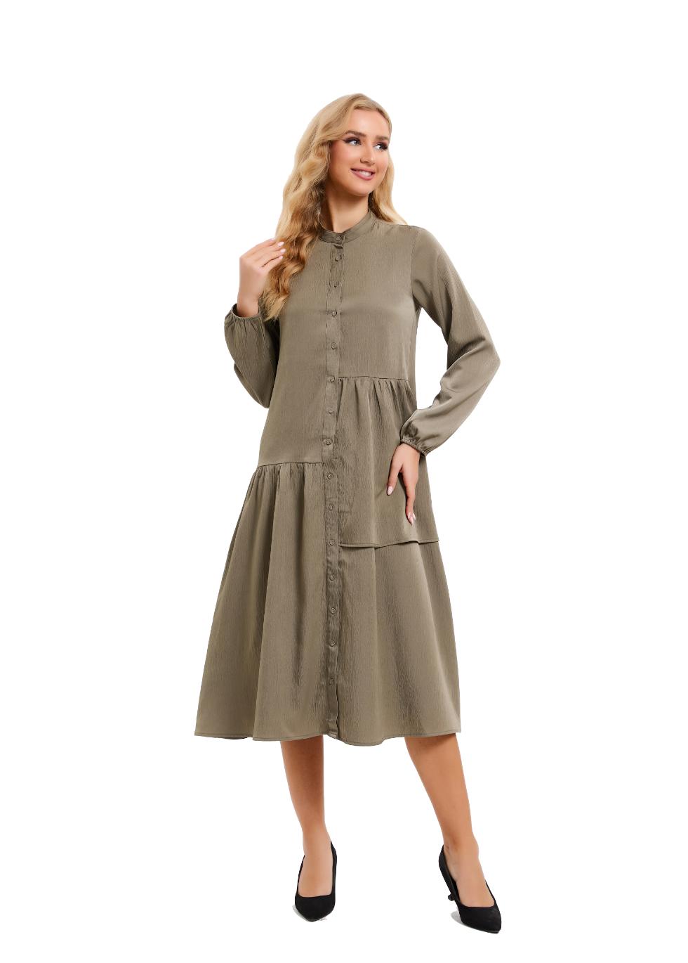 Olive Serenity Midi Dress - MissFinchNYC