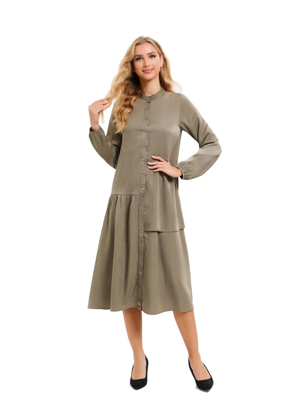 Olive Serenity Midi Dress - MissFinchNYC