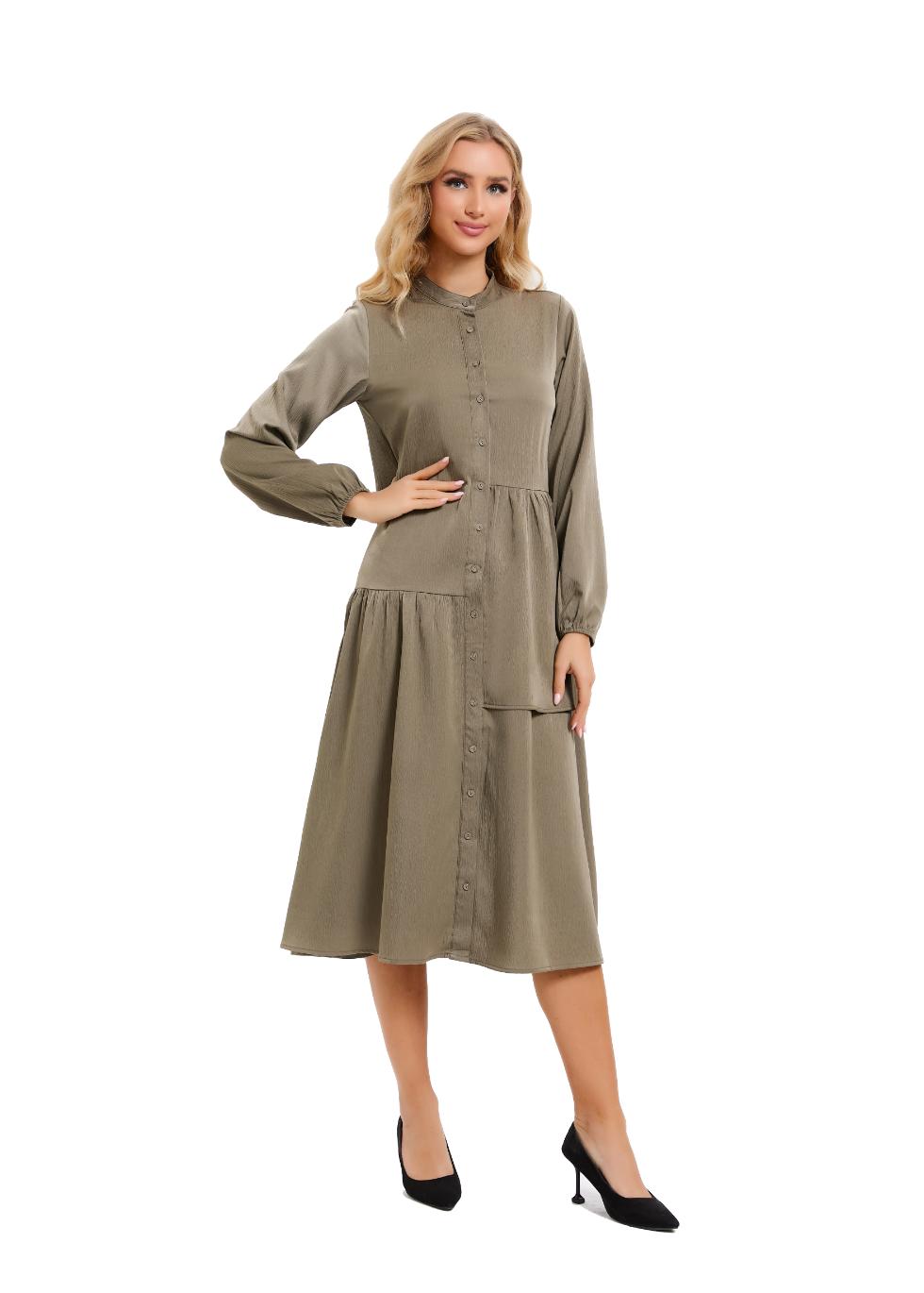 Olive Serenity Midi Dress - MissFinchNYC