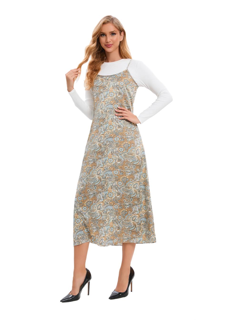 Beige Slip Dress L Beige Slip Dress L