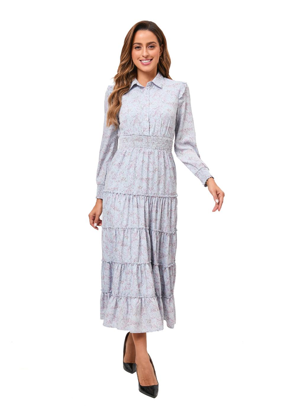 Lavender Dream Tiered Ruffle Midi Dress XL Lavender Dream Tiered Ruffle Midi Dress XL