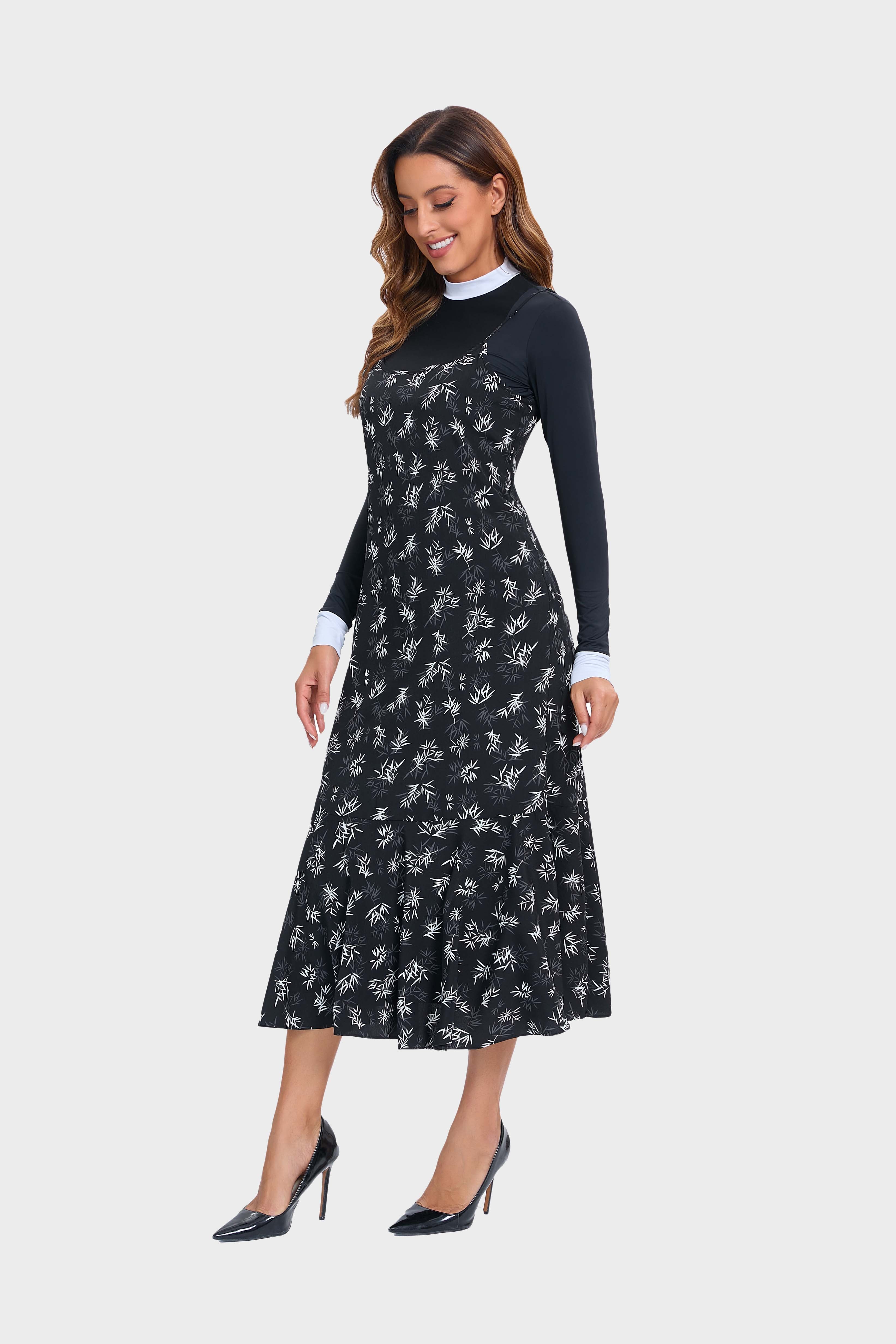 Midnight Floral Slip (Dress Only) - MissFinchNYC