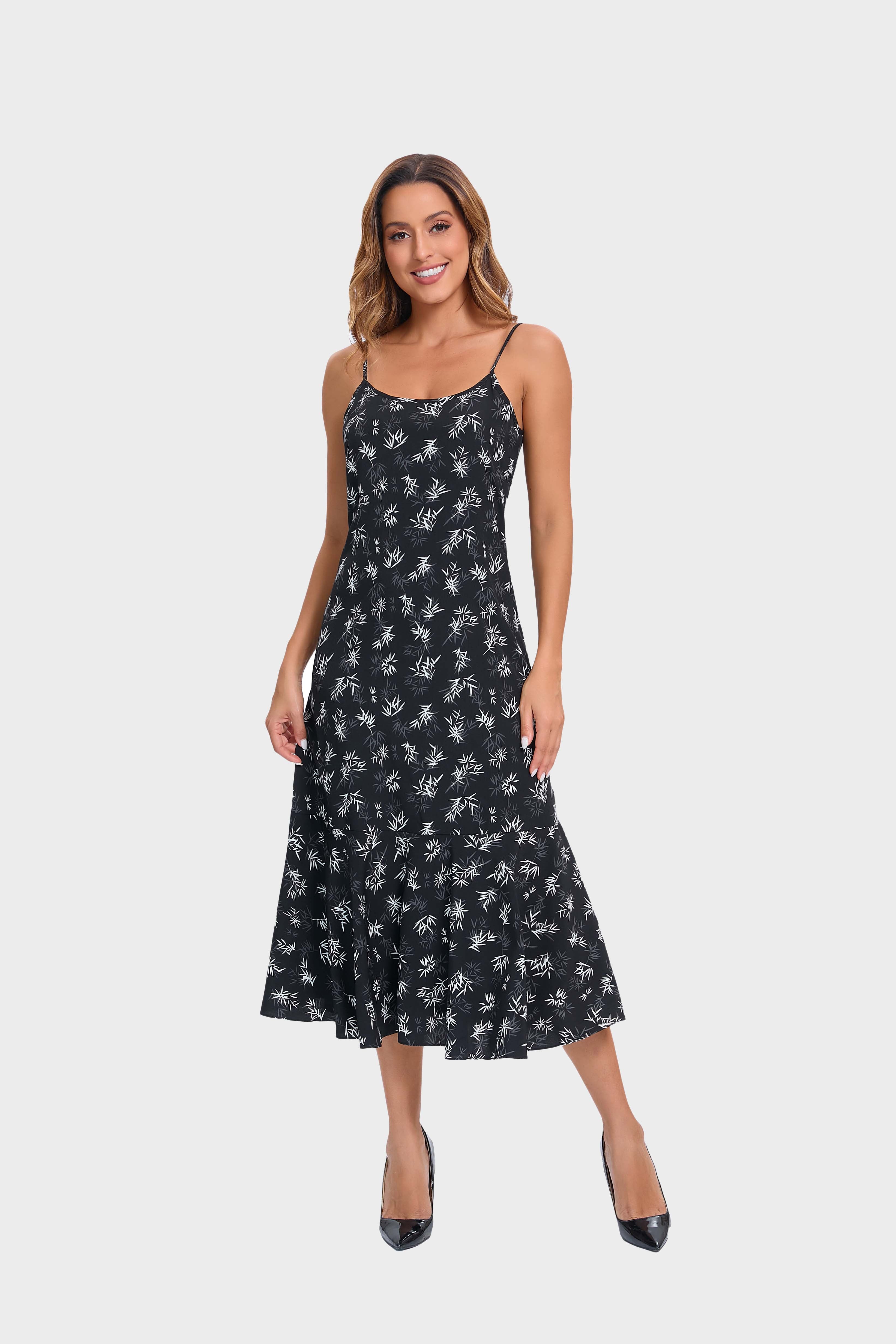 Midnight Floral Slip (Dress Only) - MissFinchNYC