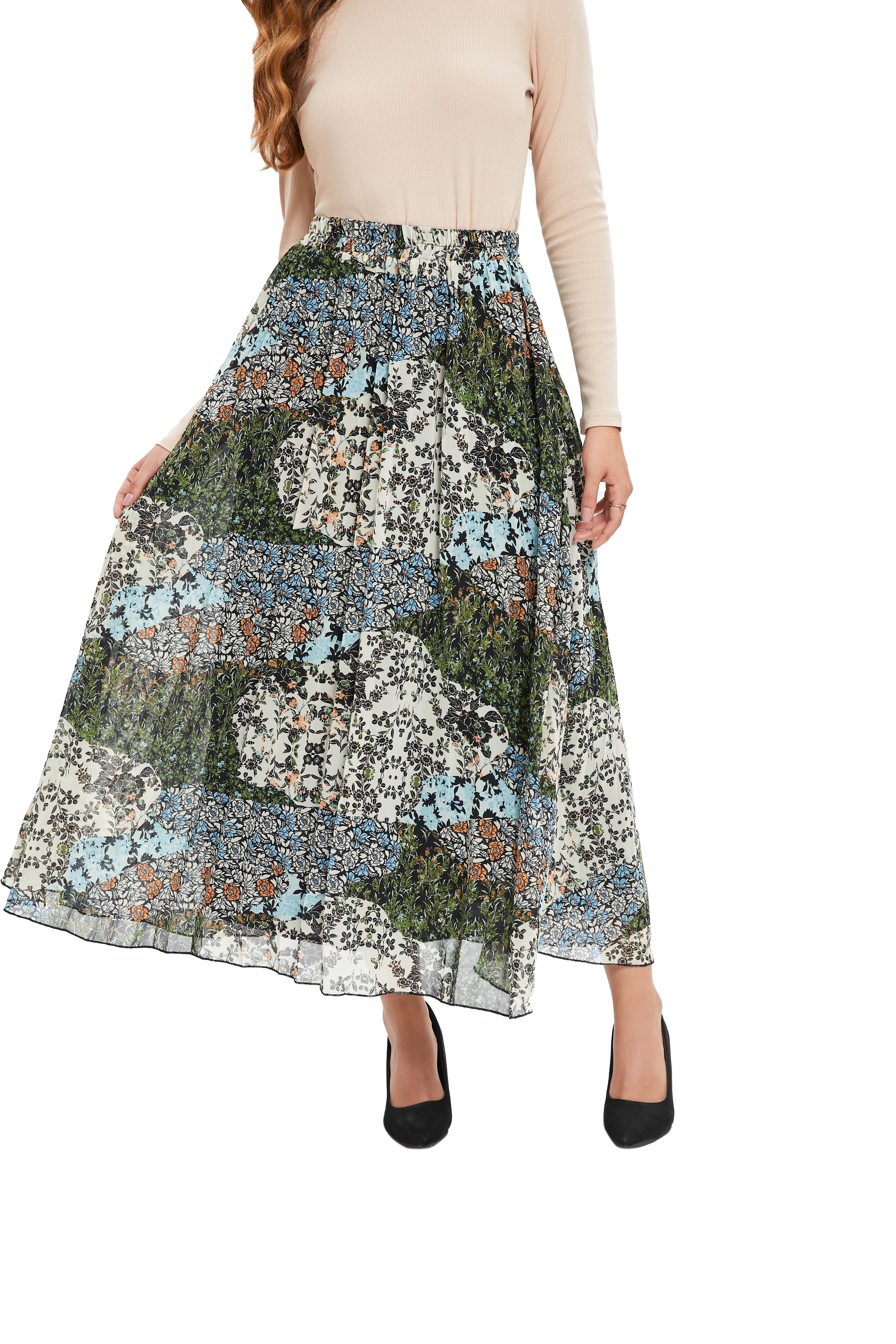 Verdant Spring A-Line Skirt - MissFinchNYC