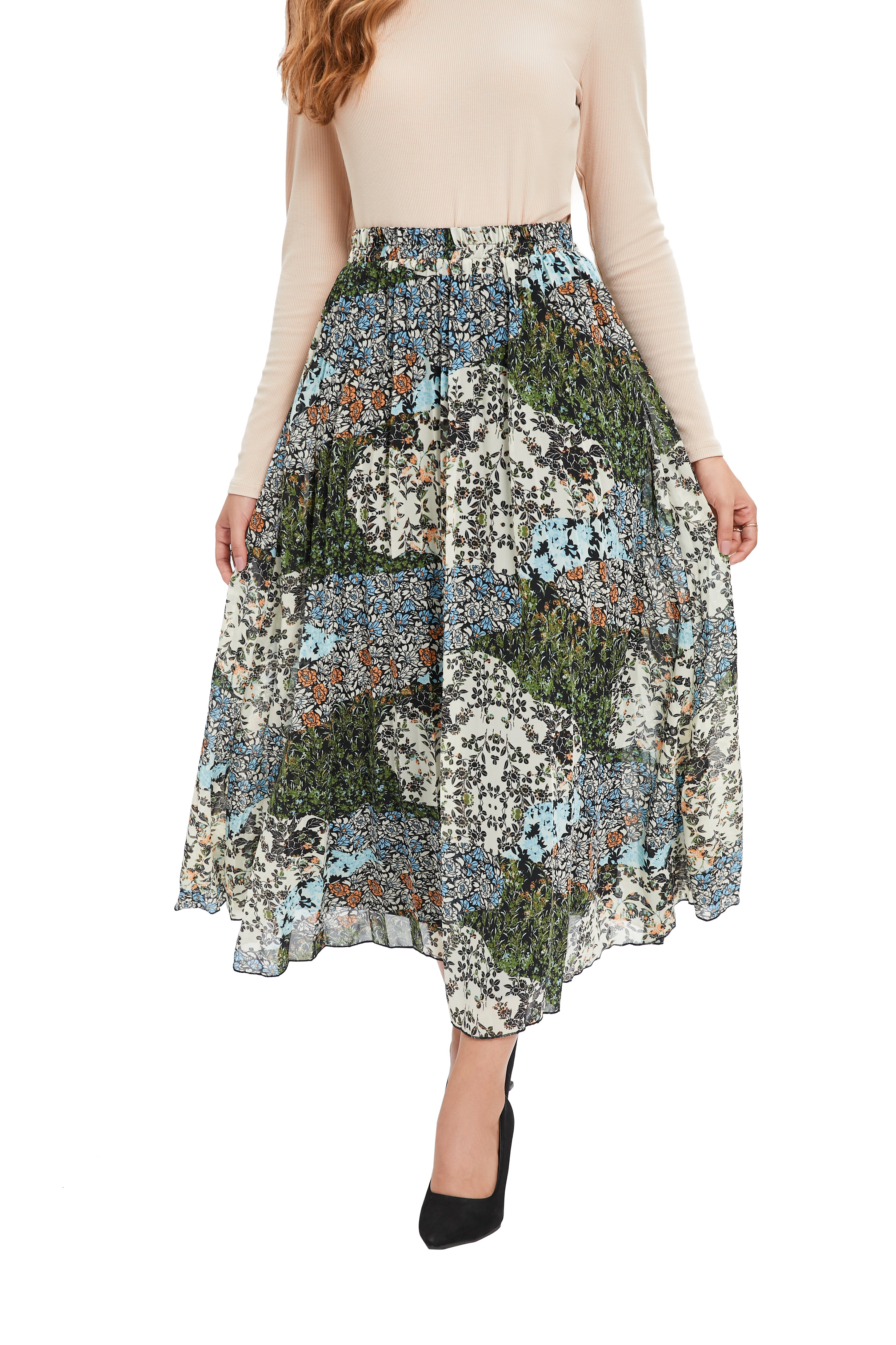 Verdant Spring A-Line Skirt - MissFinchNYC