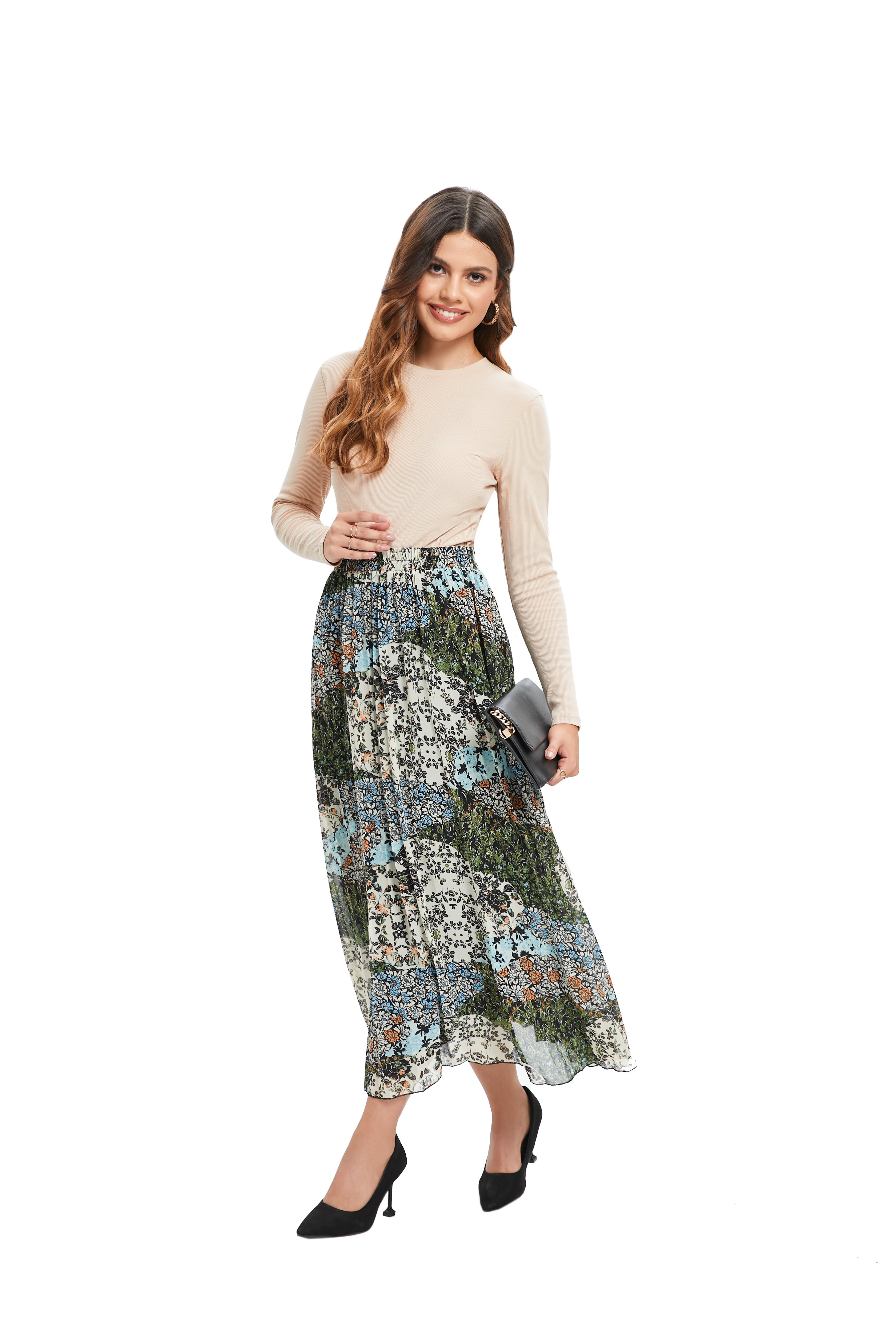 Verdant Spring A-Line Skirt - MissFinchNYC