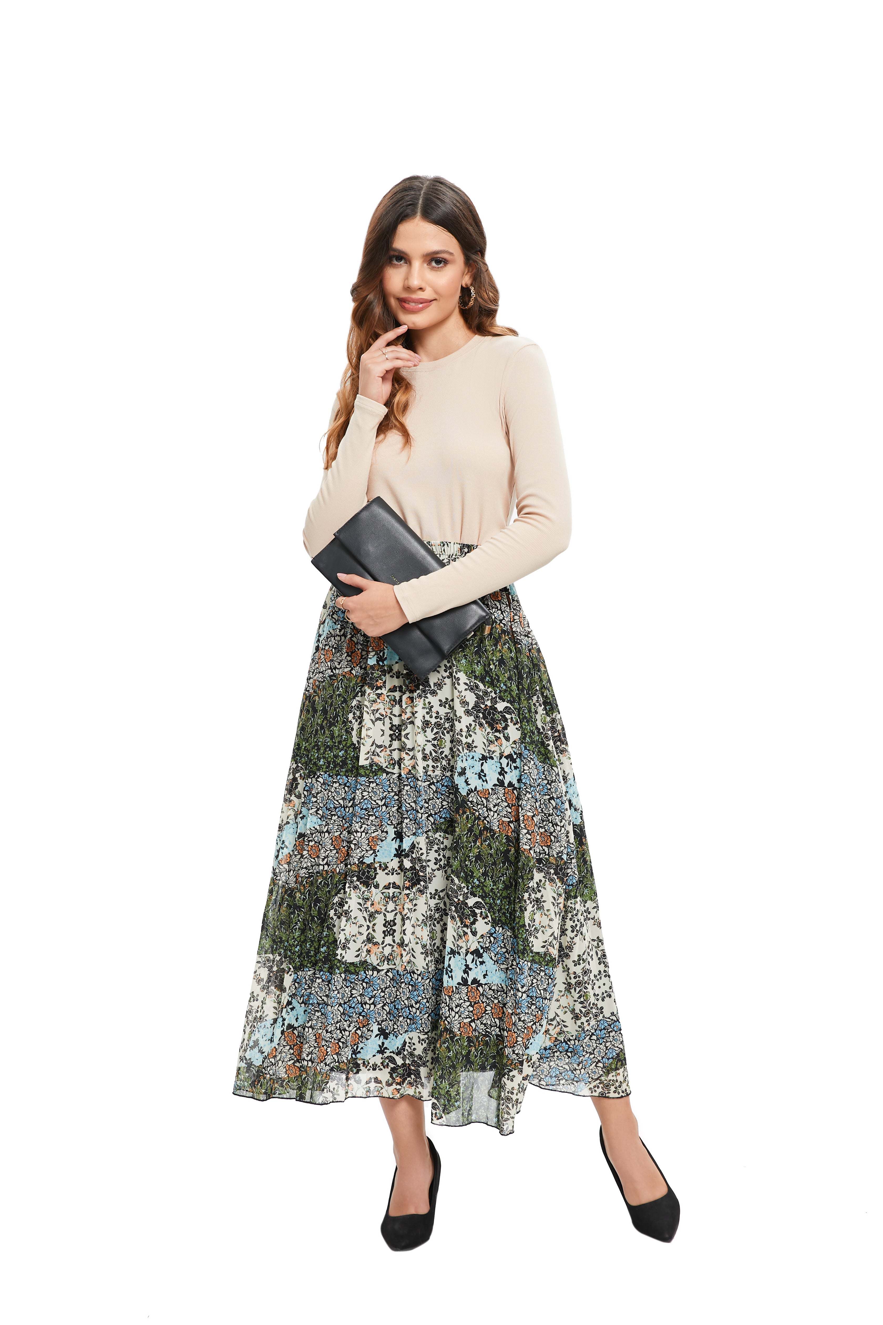Verdant Spring A-Line Skirt - MissFinchNYC