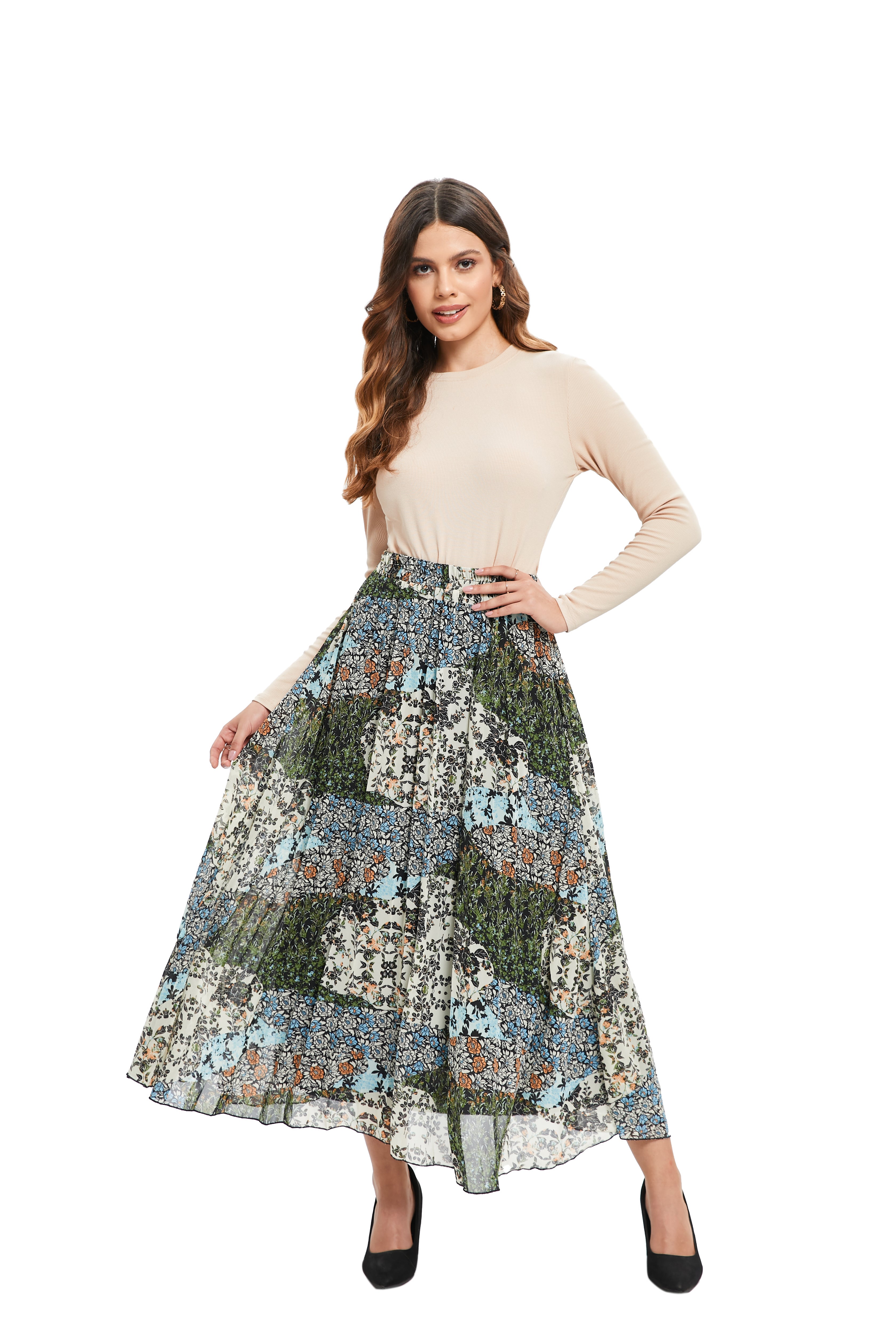 Verdant Spring A-Line Skirt - MissFinchNYC