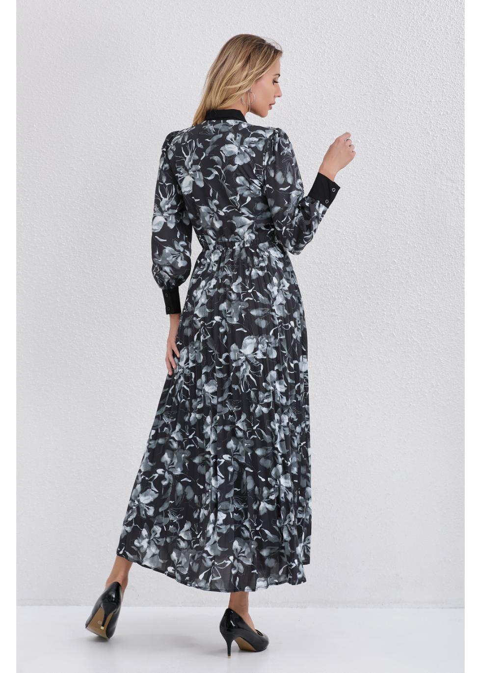 Noir Garden Midi Dress - MissFinchNYC