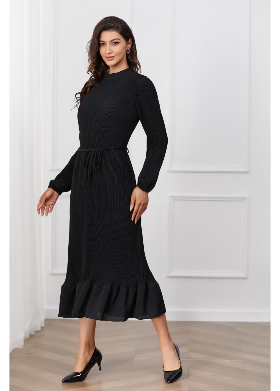 Midnight Grace Midi Dress - MissFinchNYC