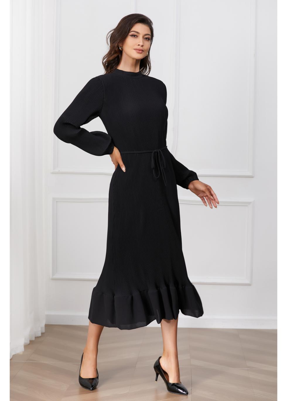 Midnight Grace Midi Dress - MissFinchNYC