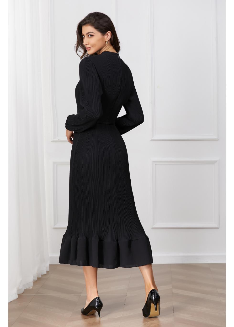 Midnight Grace Midi Dress - MissFinchNYC