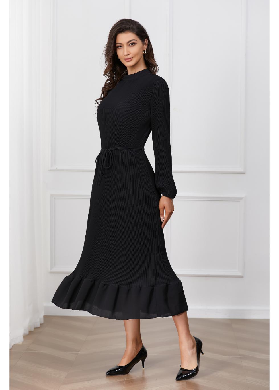 Midnight Grace Midi Dress - MissFinchNYC