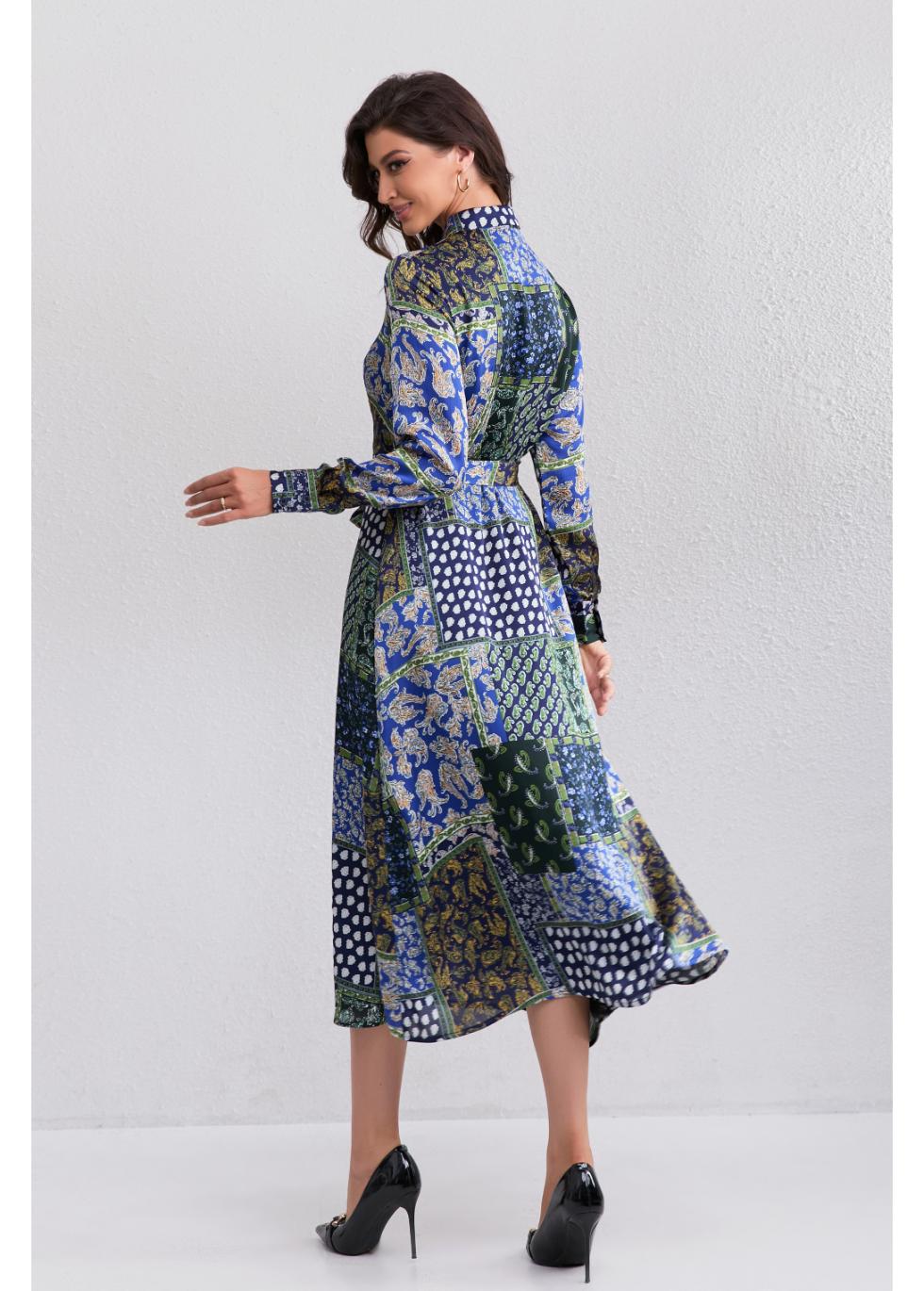Regal Mosaic Midi Dress - MissFinchNYC