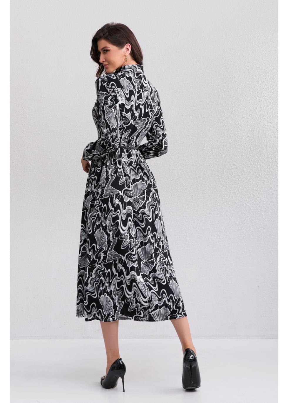 Eclipse Swirl Midi Dress - MissFinchNYC