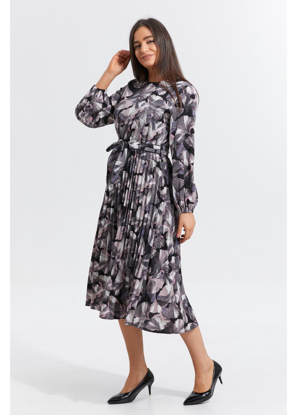 Lunar Garden Pleated Dress - MissFinchNYC