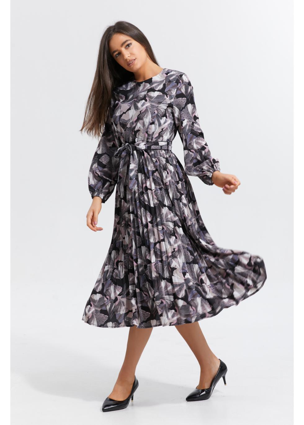 Lunar Garden Pleated Dress - MissFinchNYC