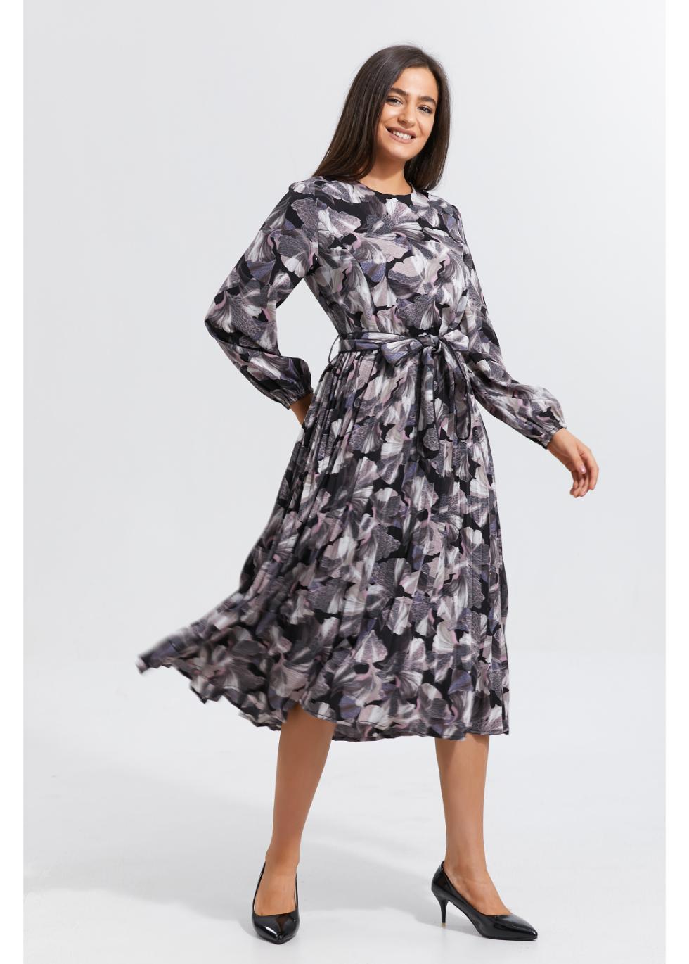 Lunar Garden Pleated Dress - MissFinchNYC