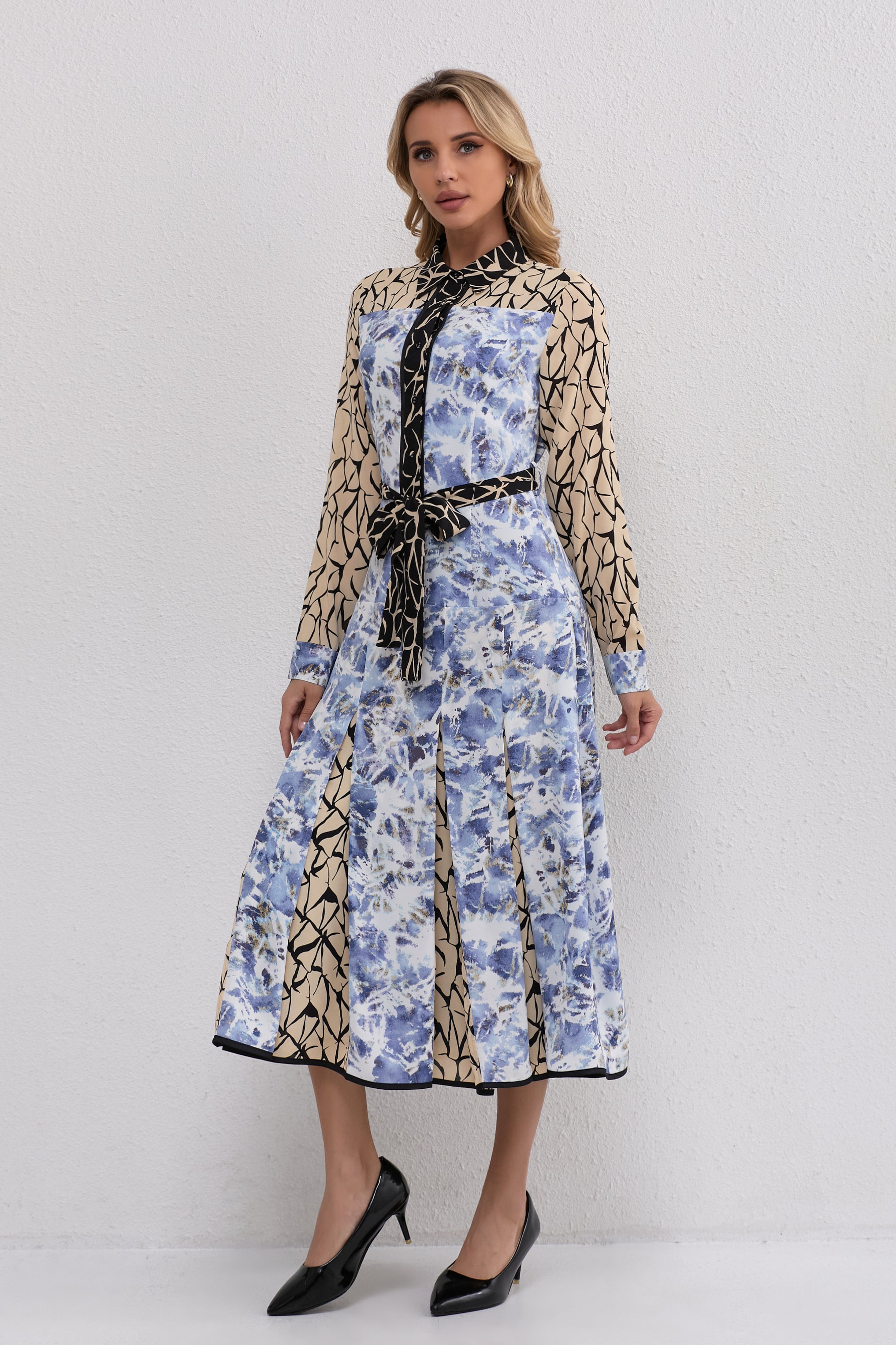 Mosaic Harmony Midi Dress