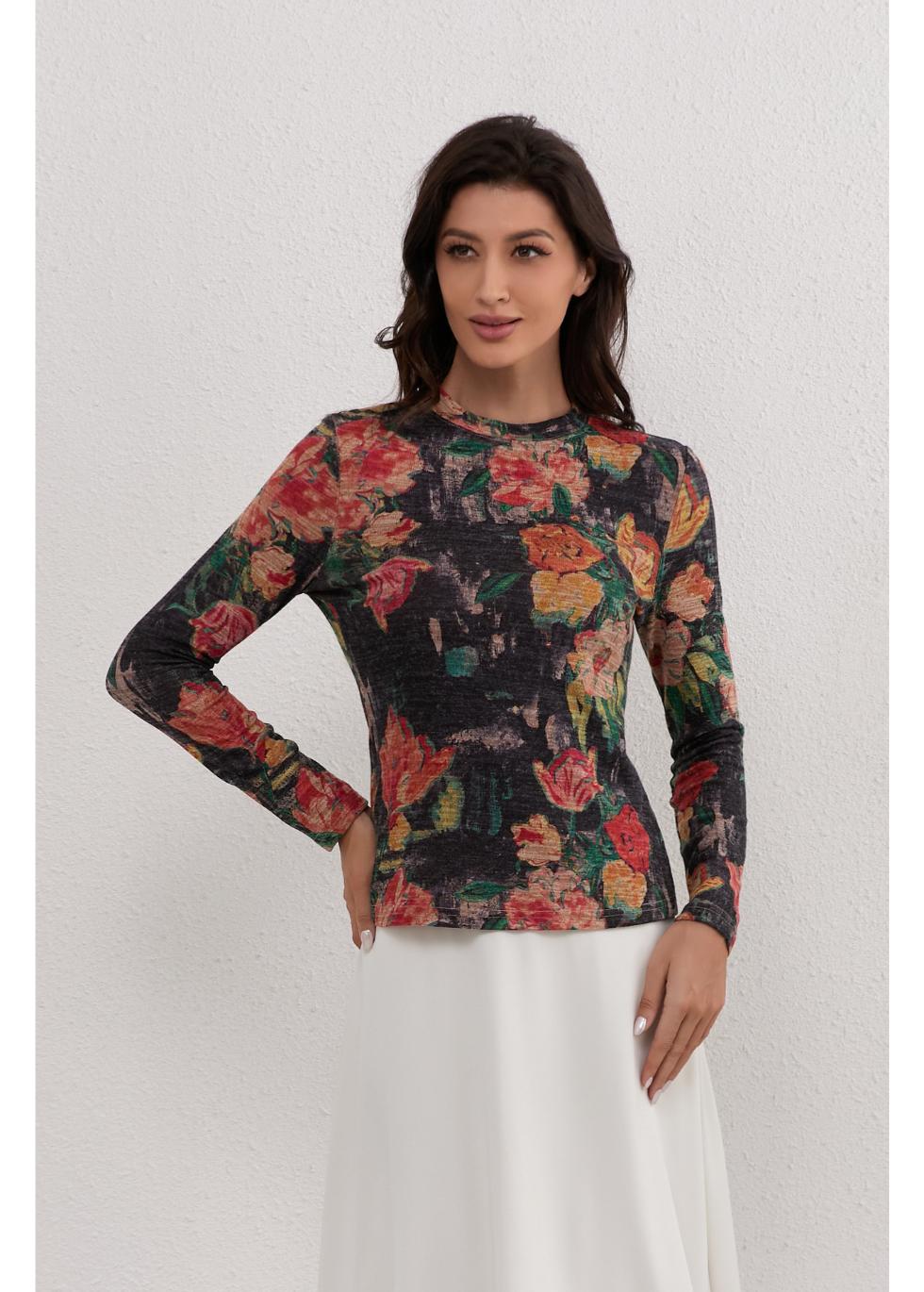 Midnight Garden Stretch Top - MissFinchNYC