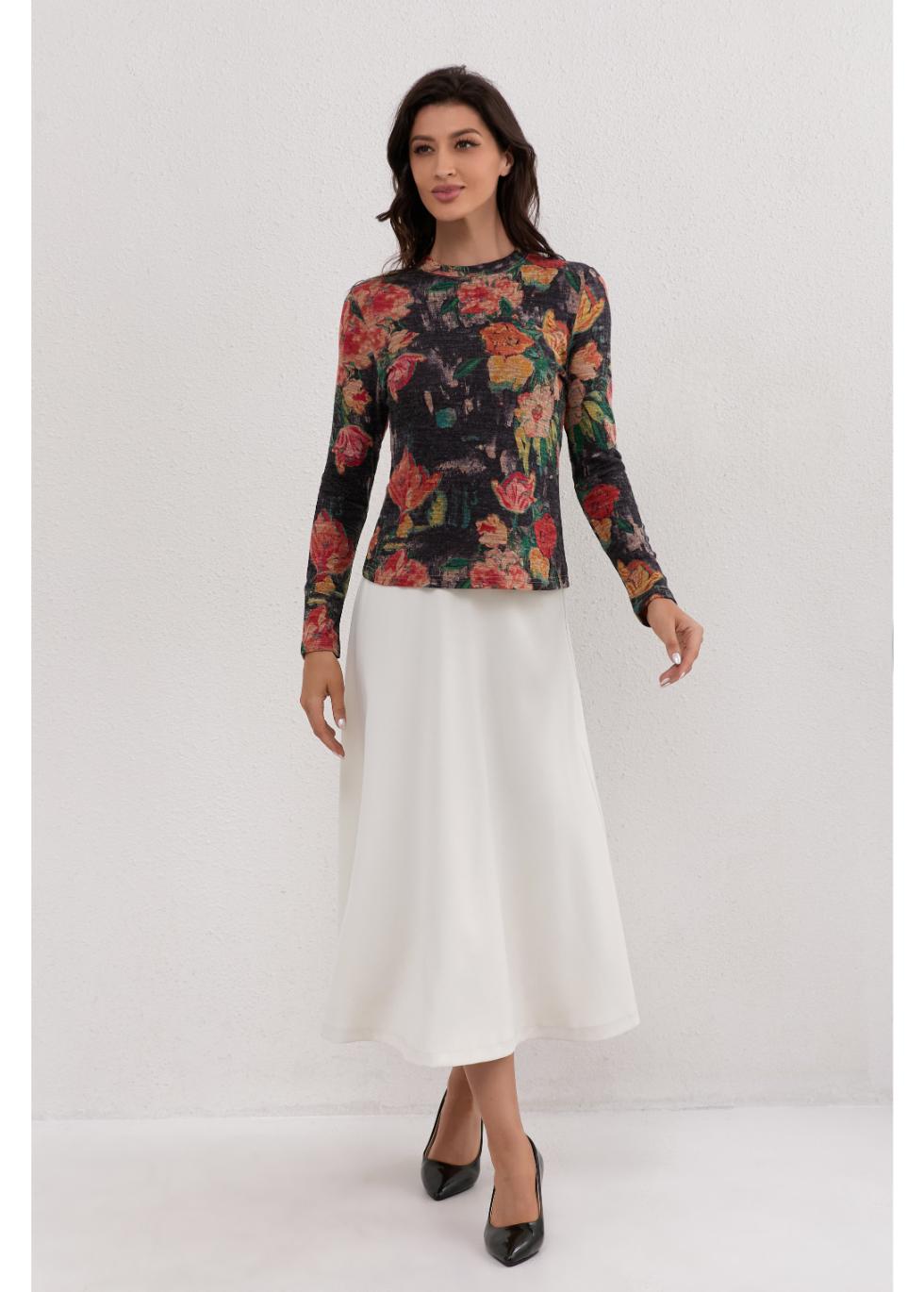 Midnight Garden Stretch Top - MissFinchNYC