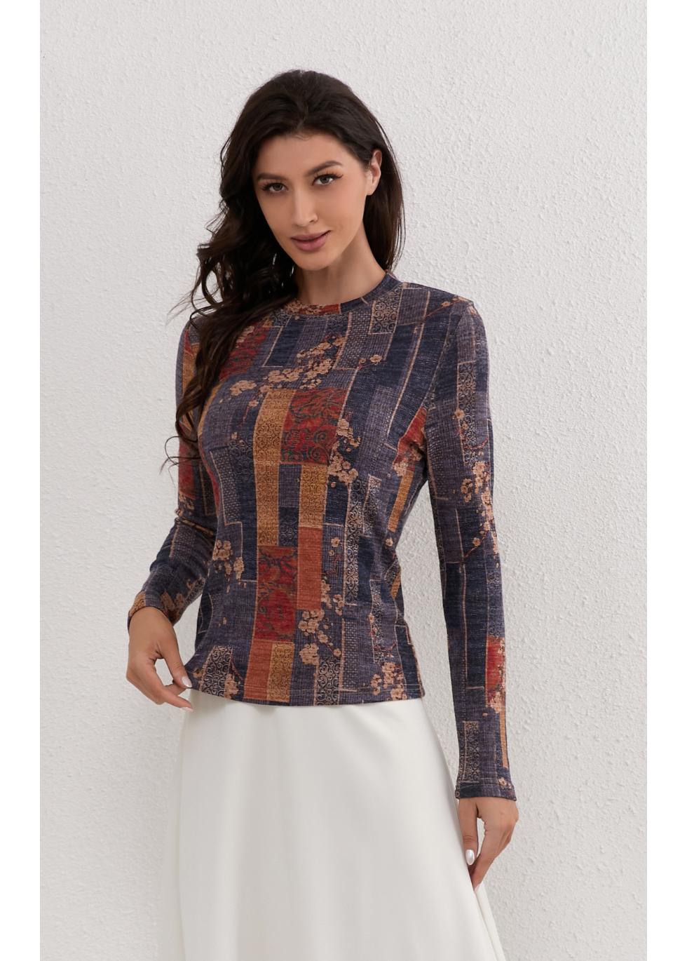 Vintage Mosiac Stretch Top - MissFinchNYC